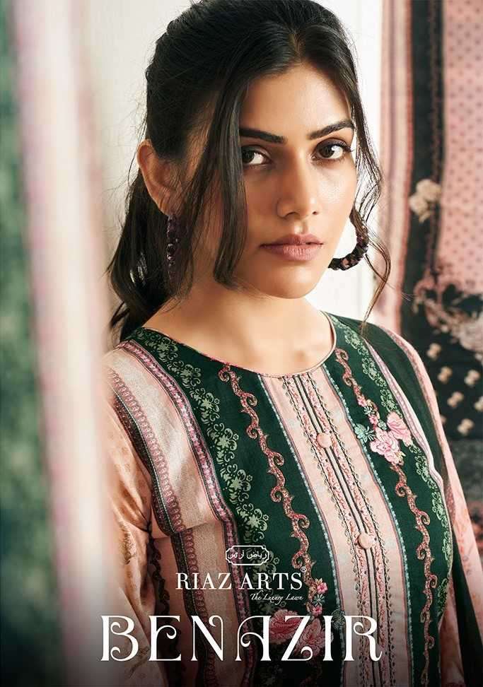 riaz arts benazir series 2801-2804 pure karachi lawn cambric suit 