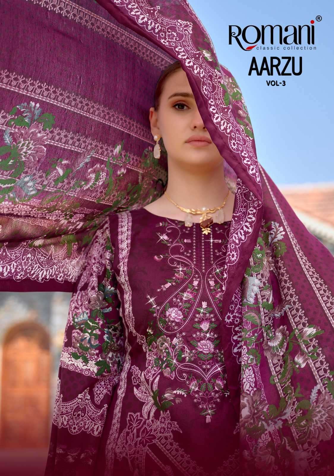 romani aarzu vol 3 series 1086001-1086008 Premium Soft Cotton suit