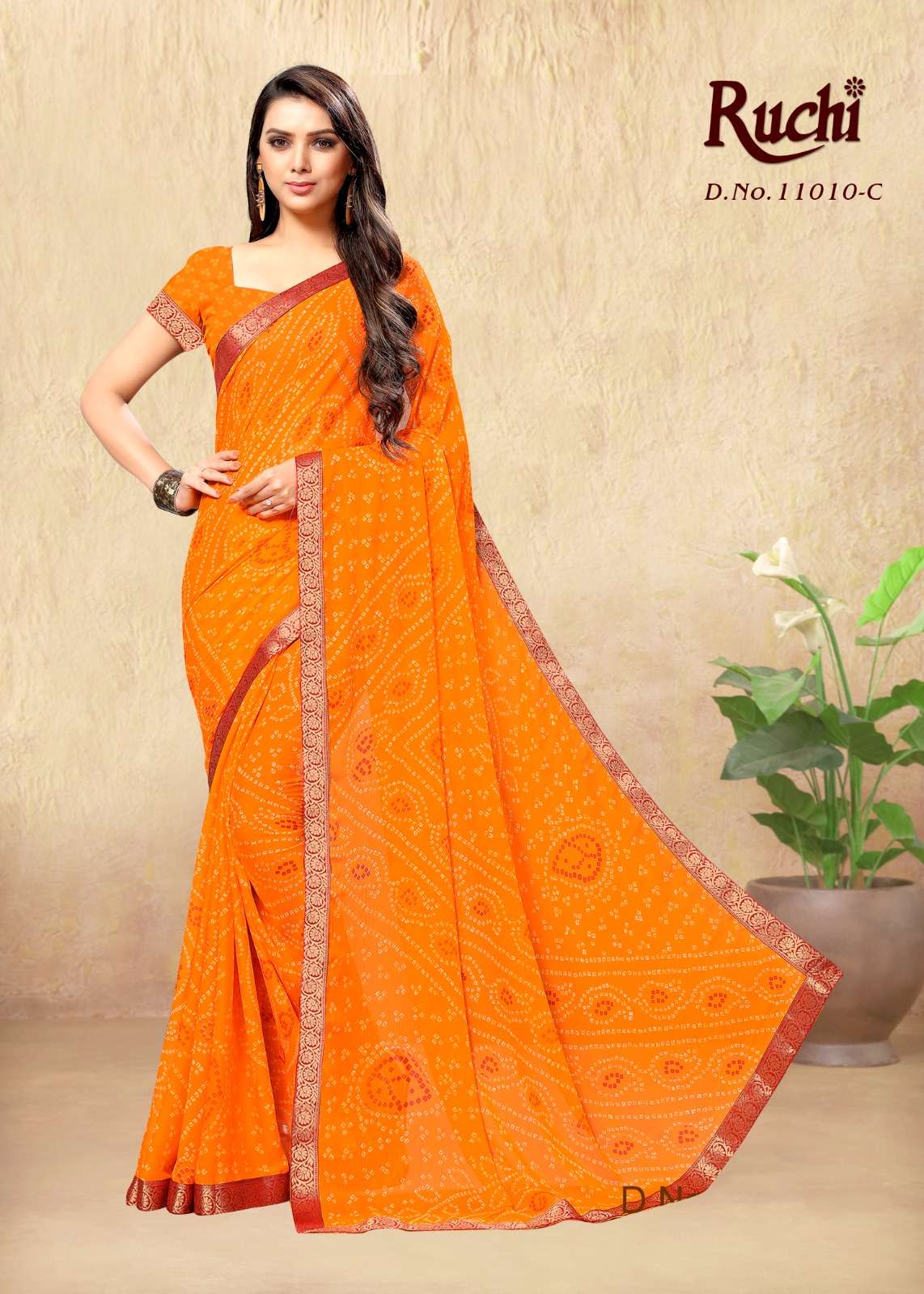 Ruchi SIMAYA Hits Chiffon saree With attached weaved Banarsi Border