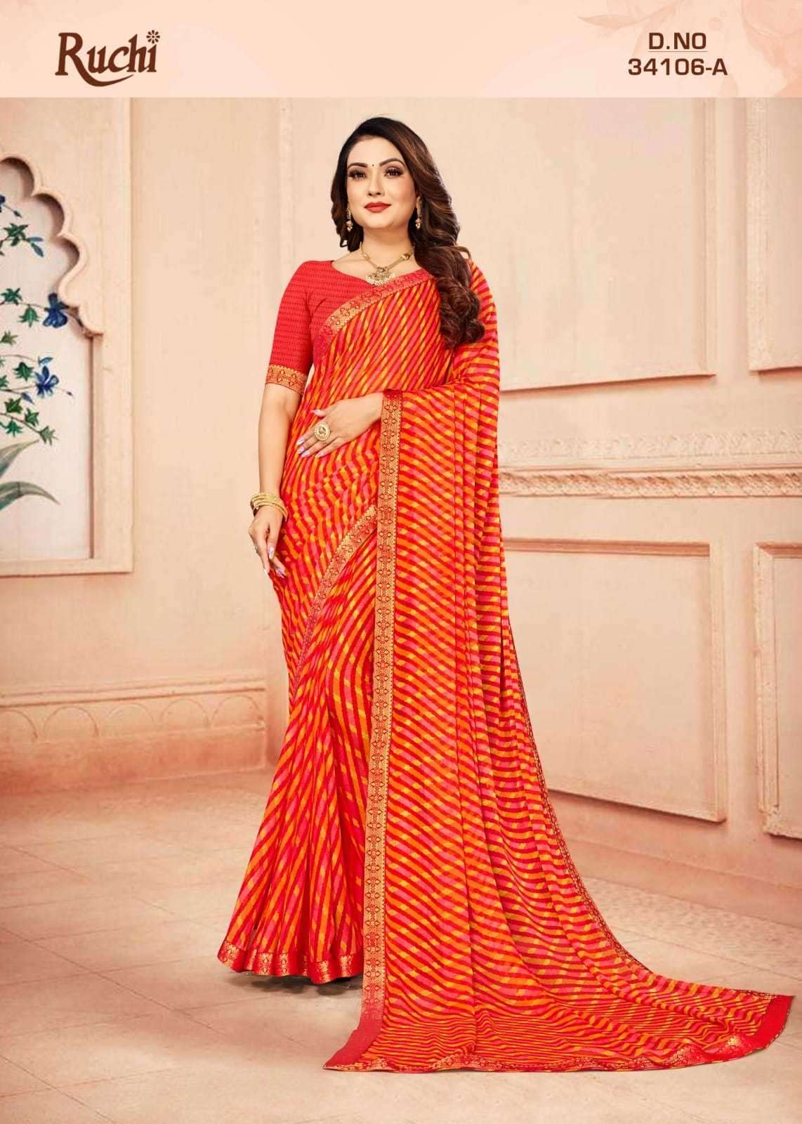 ruchi simayaa lehriya 341106 Chiffon Saree