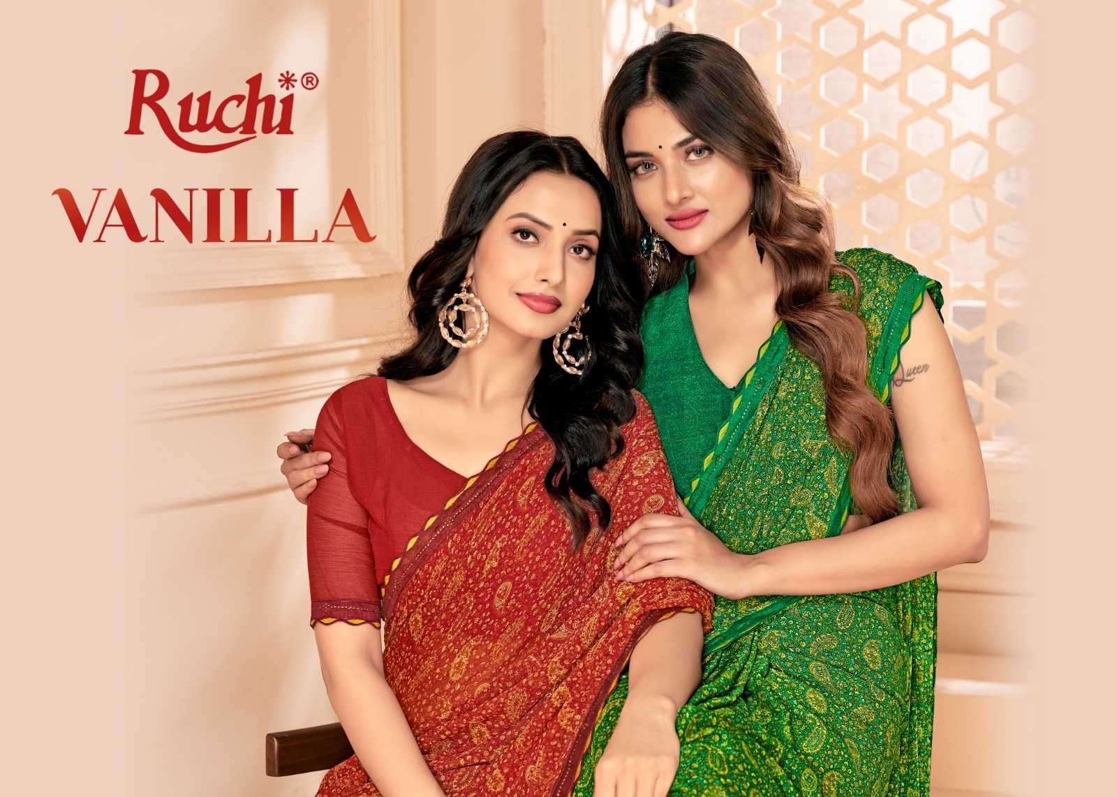 ruchi vanilla vol 4 series 30601-30603 Chiffon Saree 