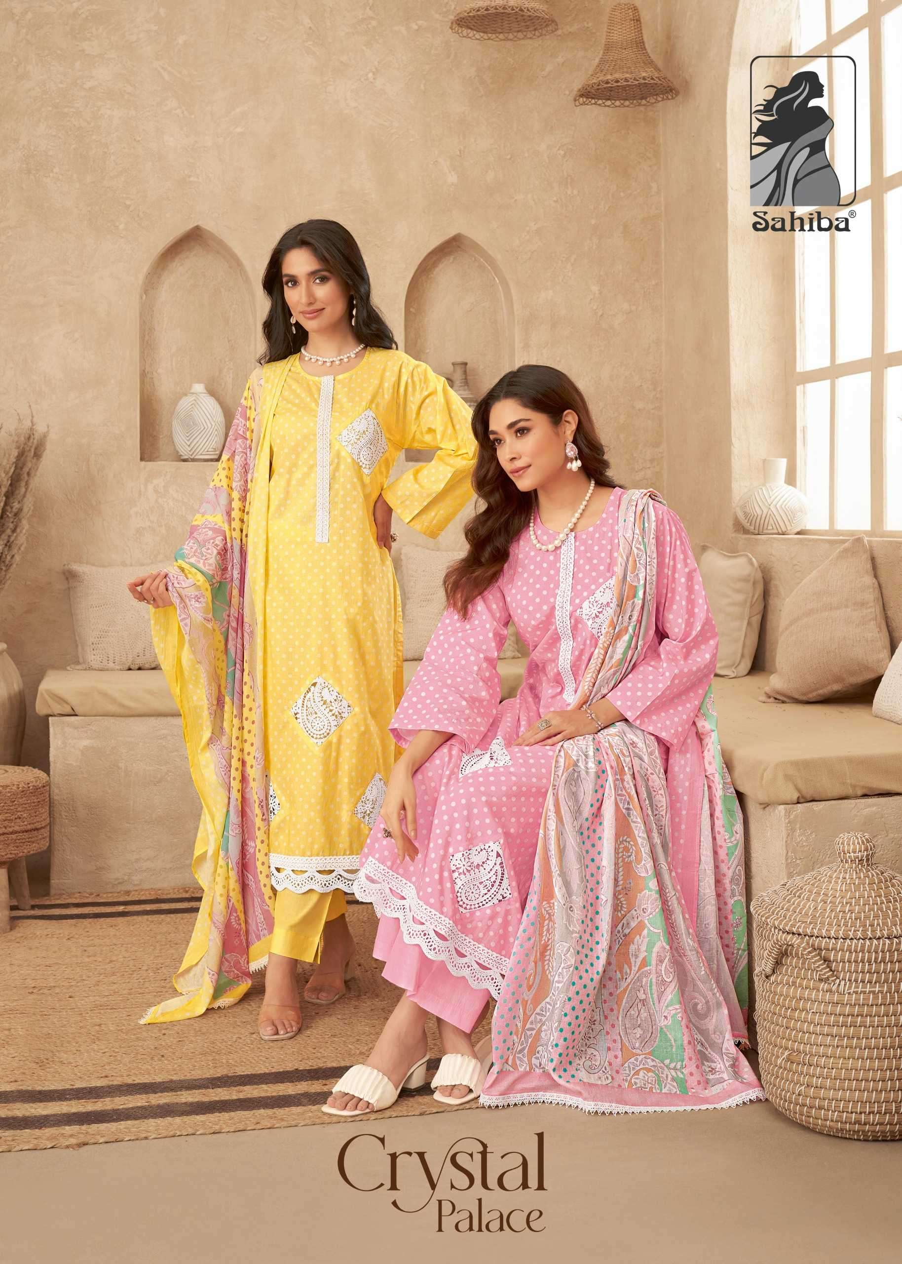 sahiba crystal palace pure cotton lawn digital print suit 