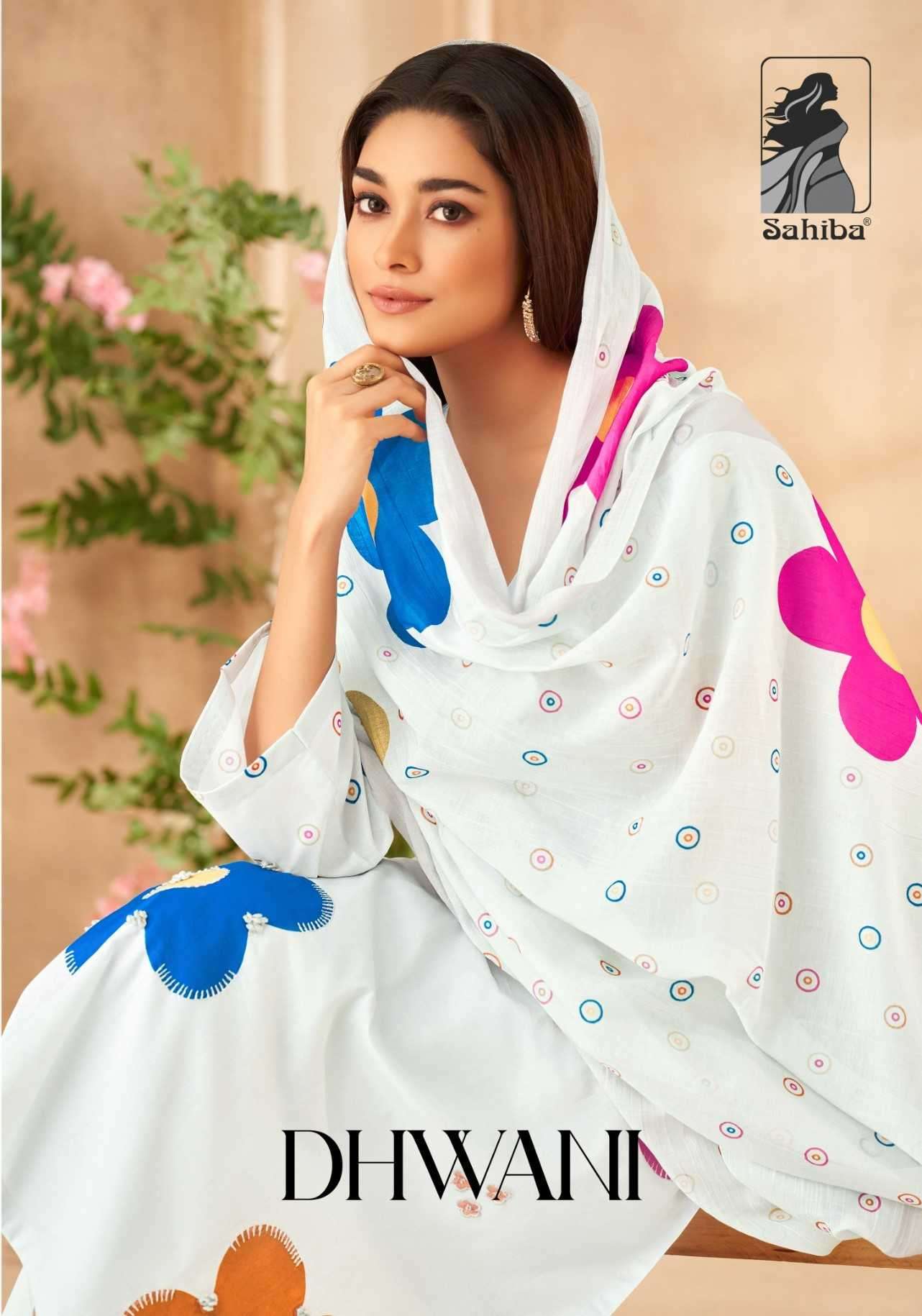 sahiba dhwani pure cotton lawn digital print with work suit 