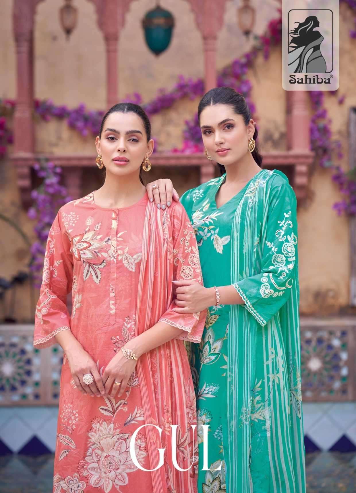 sahiba gul pure cotton lawn digital print suit 