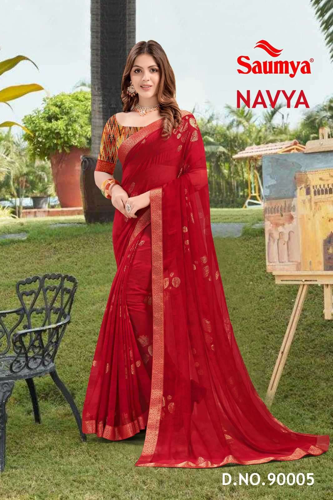 saumya navya series 90001-90008 georgette saree