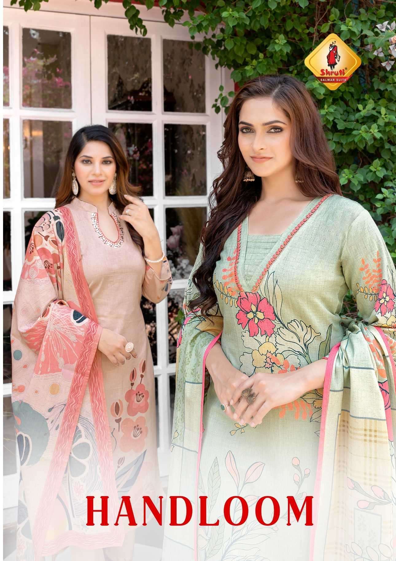 shruti handloom finest and heavy qulaity handloom flex readymade suit 