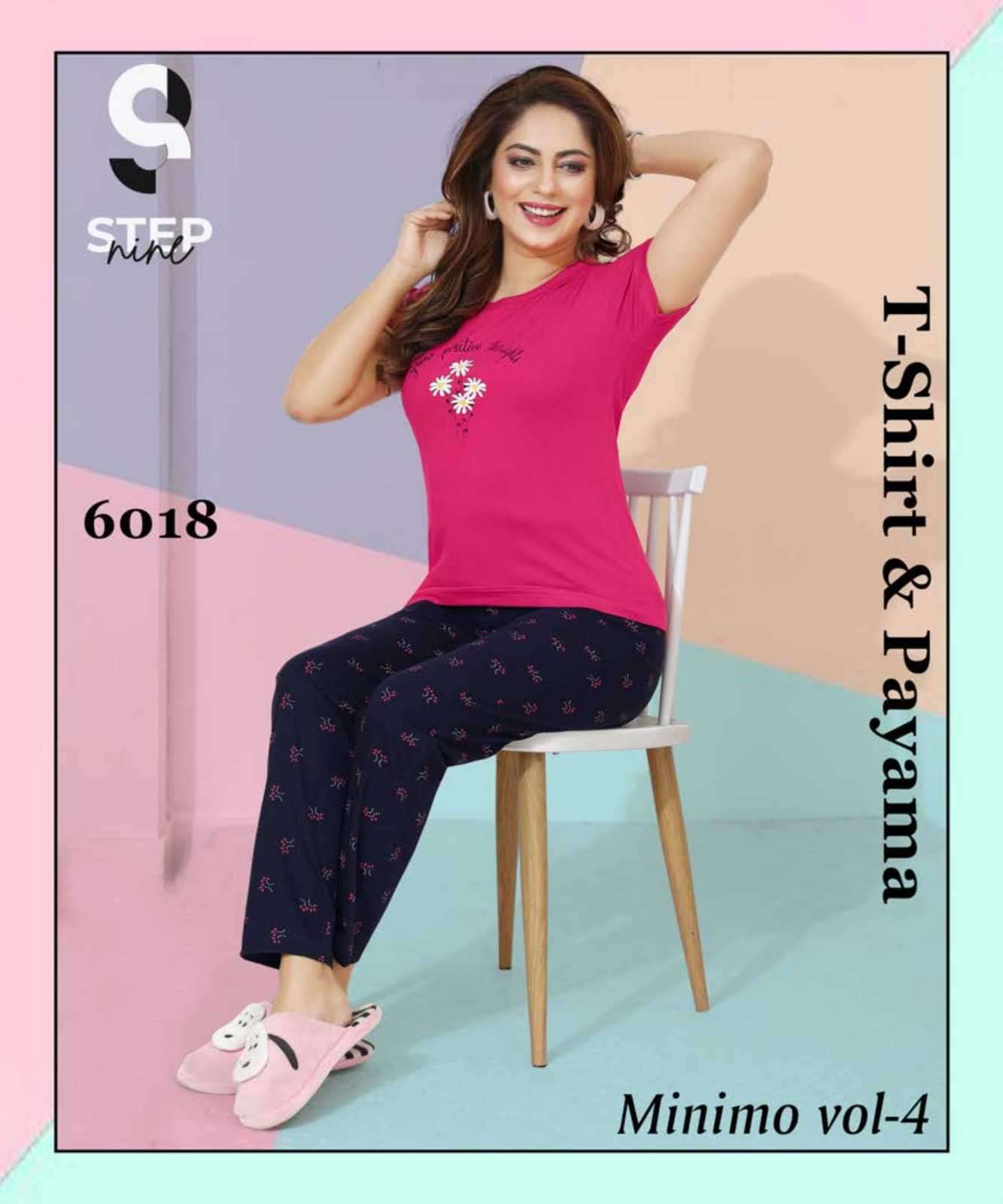 Step9 minimo vol 4 series 6018-6022 T shirt with payjama night wear