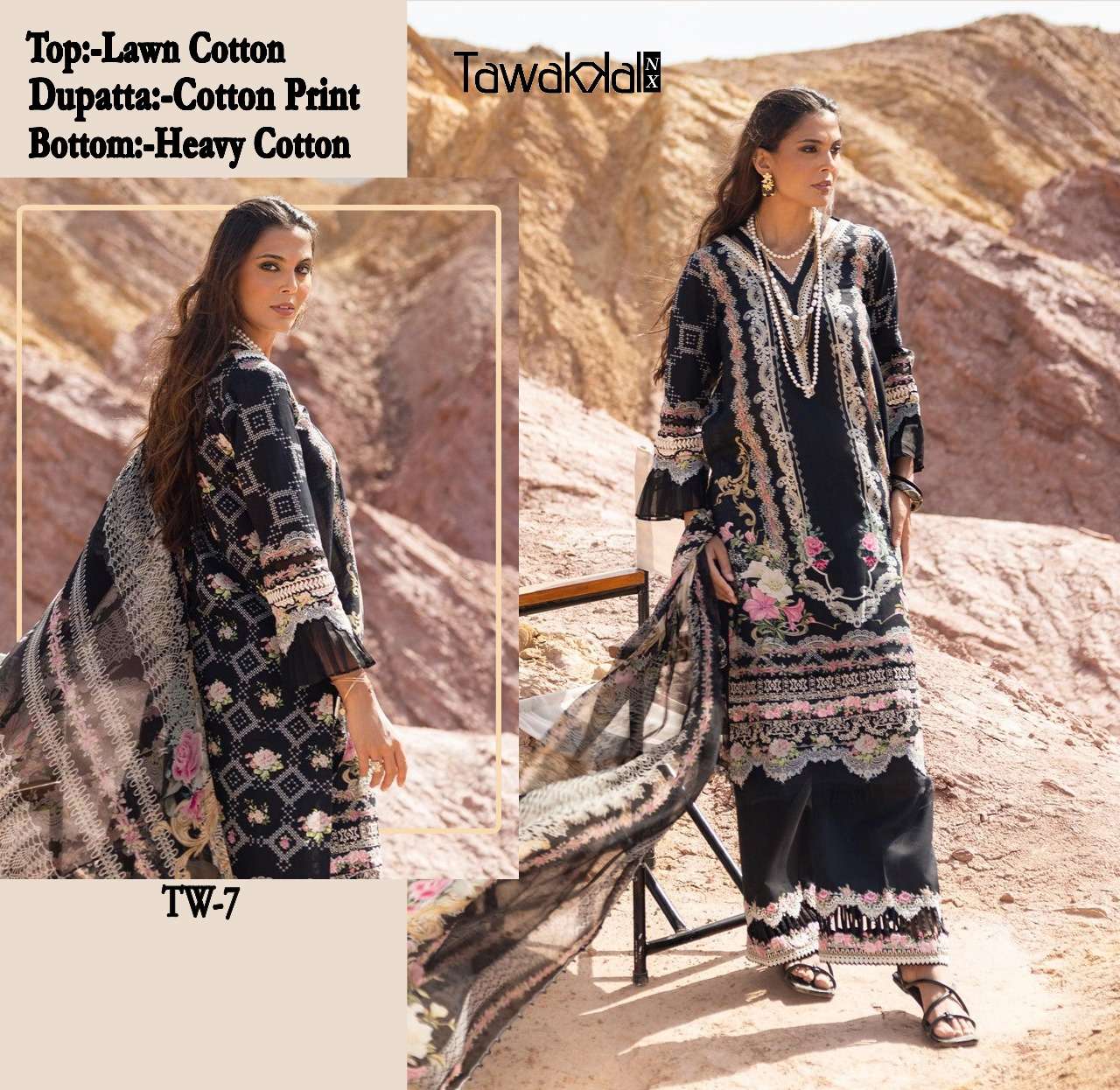 tawakkal series TW-6 To 10 Lawn cotton suit