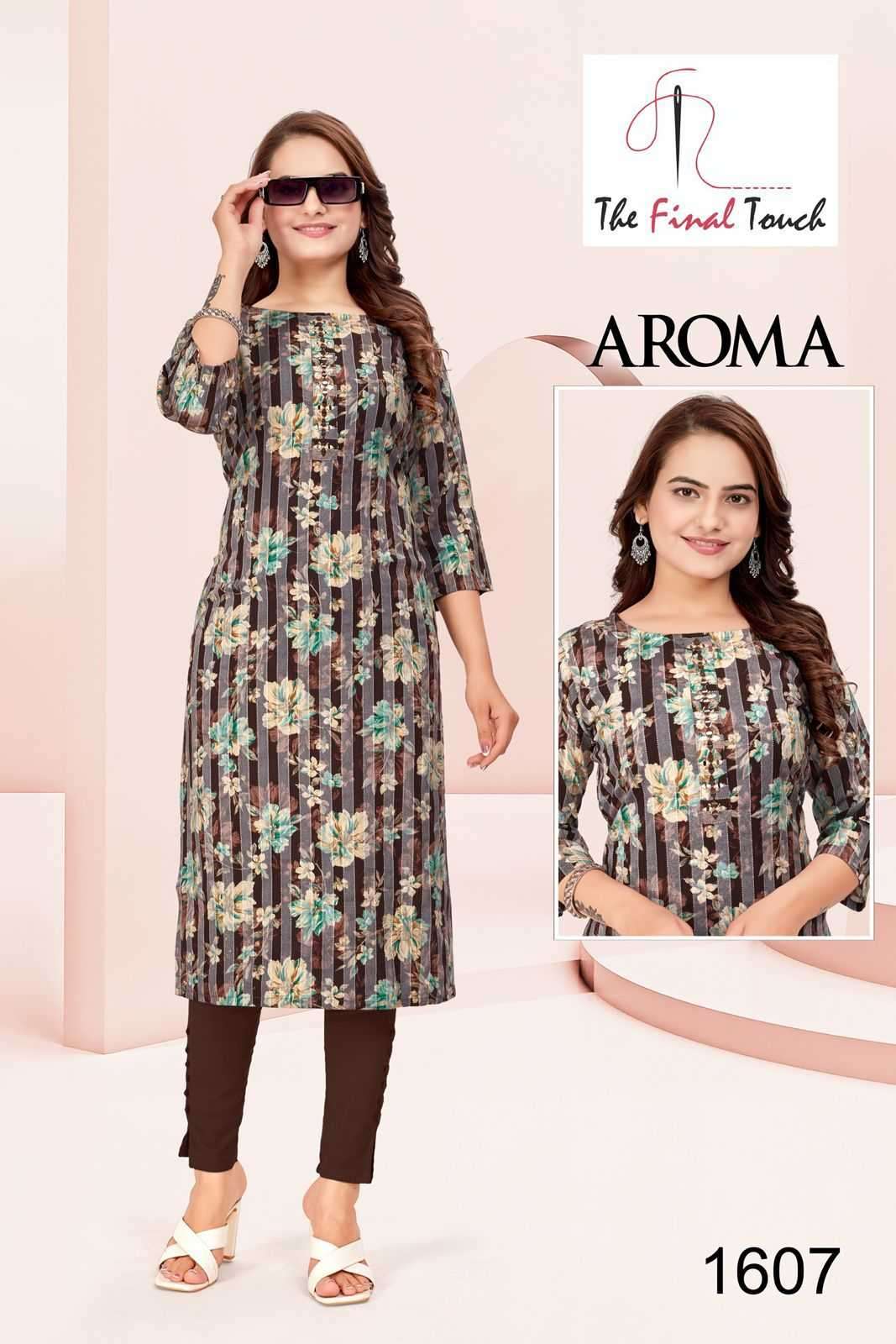 the final touch aroma series 1599-1608 rayon kurti 