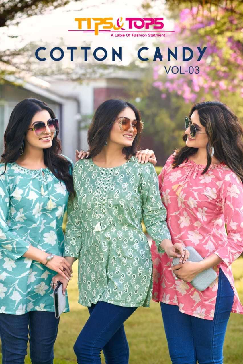 tips & tops cotton candy vol 3 series 1001-1006 Premium Cotton kurti