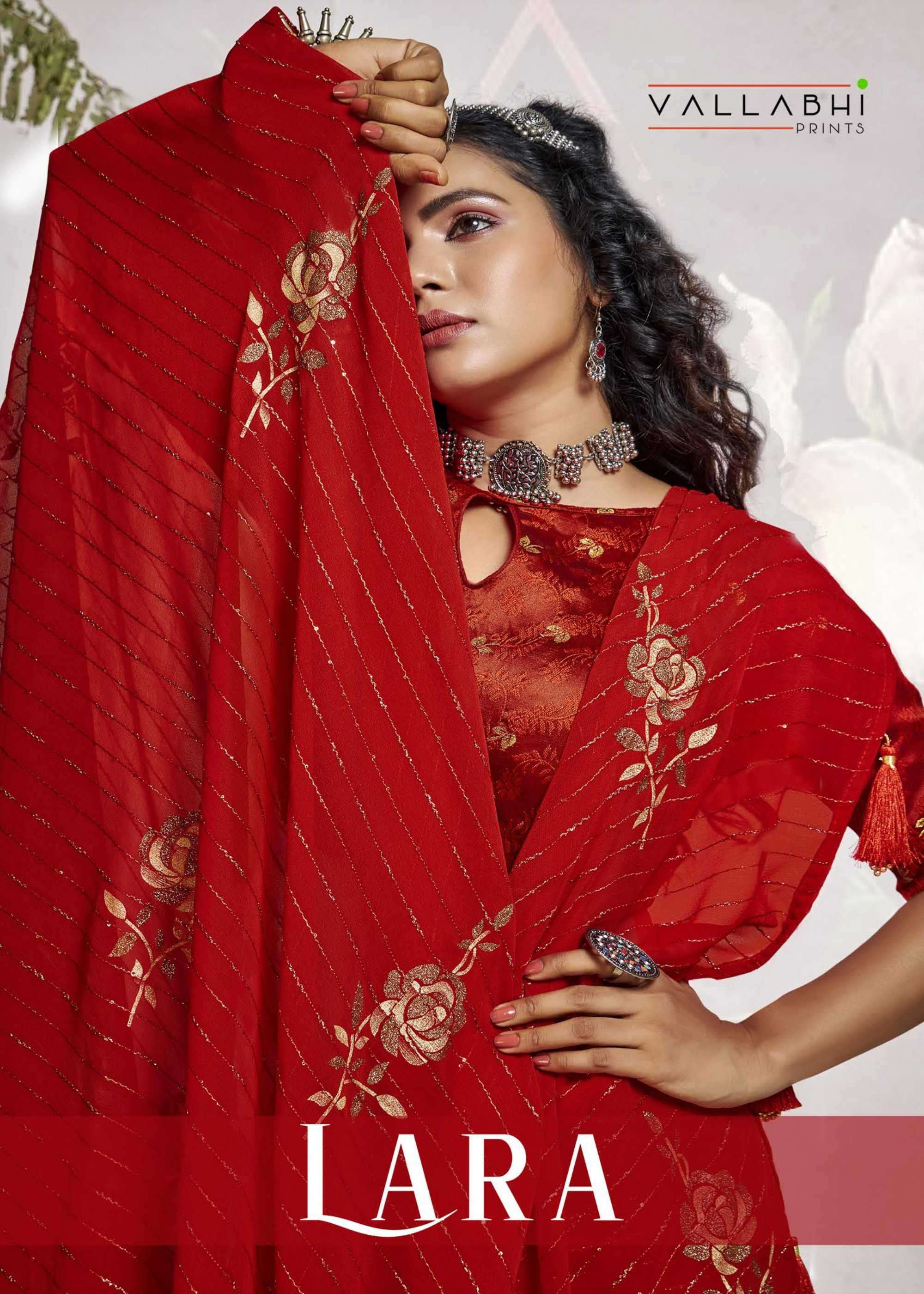 vallabhi lara series 15341-15348 georgette saree