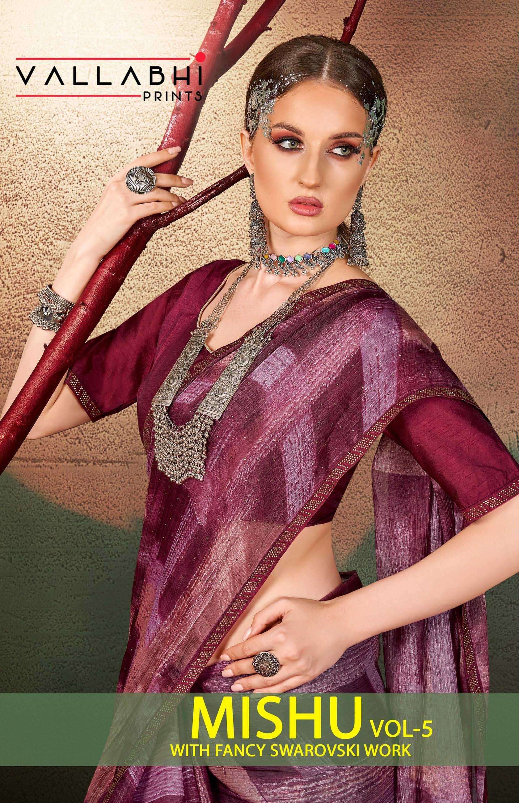 vallabhi mishu vol 5 series 26021-26026 georgette saree
