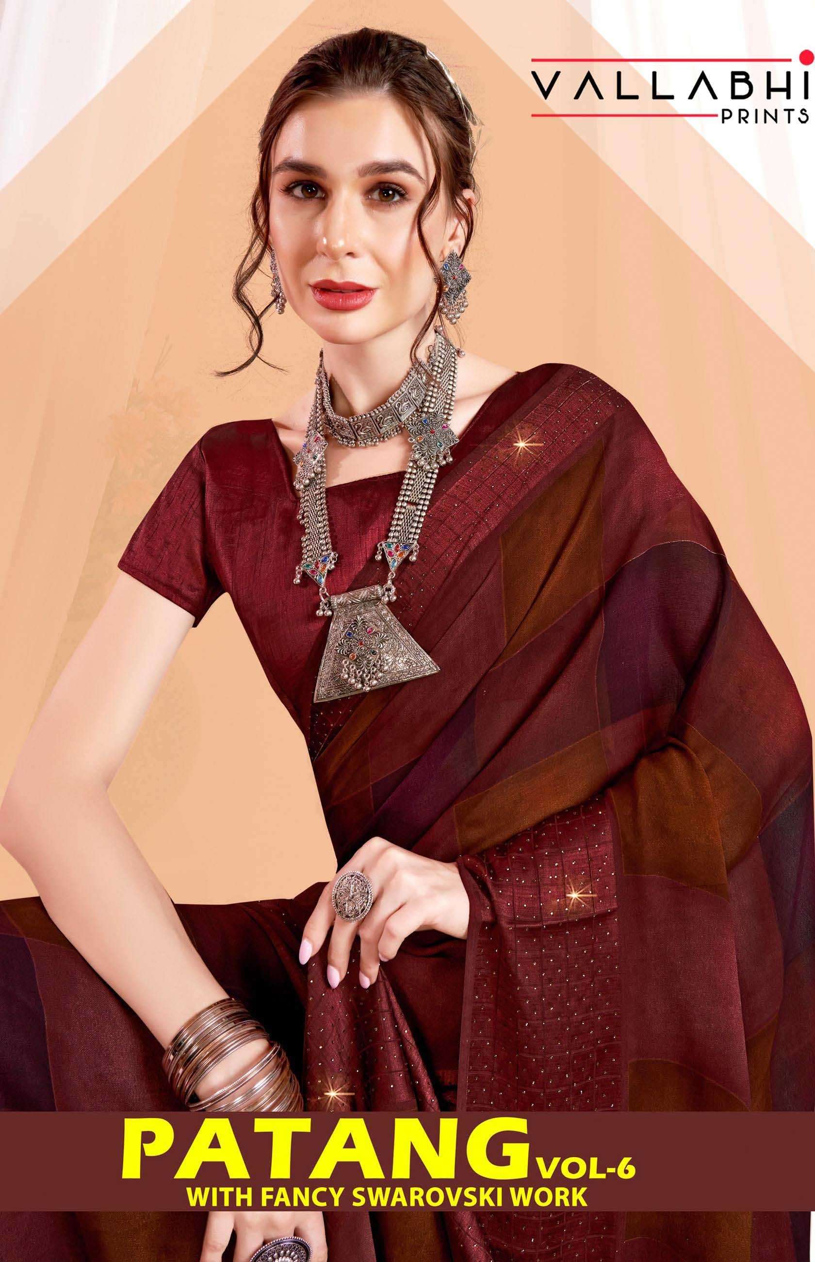 vallabhi patang vol 6 series 24921-24926 georgette saree