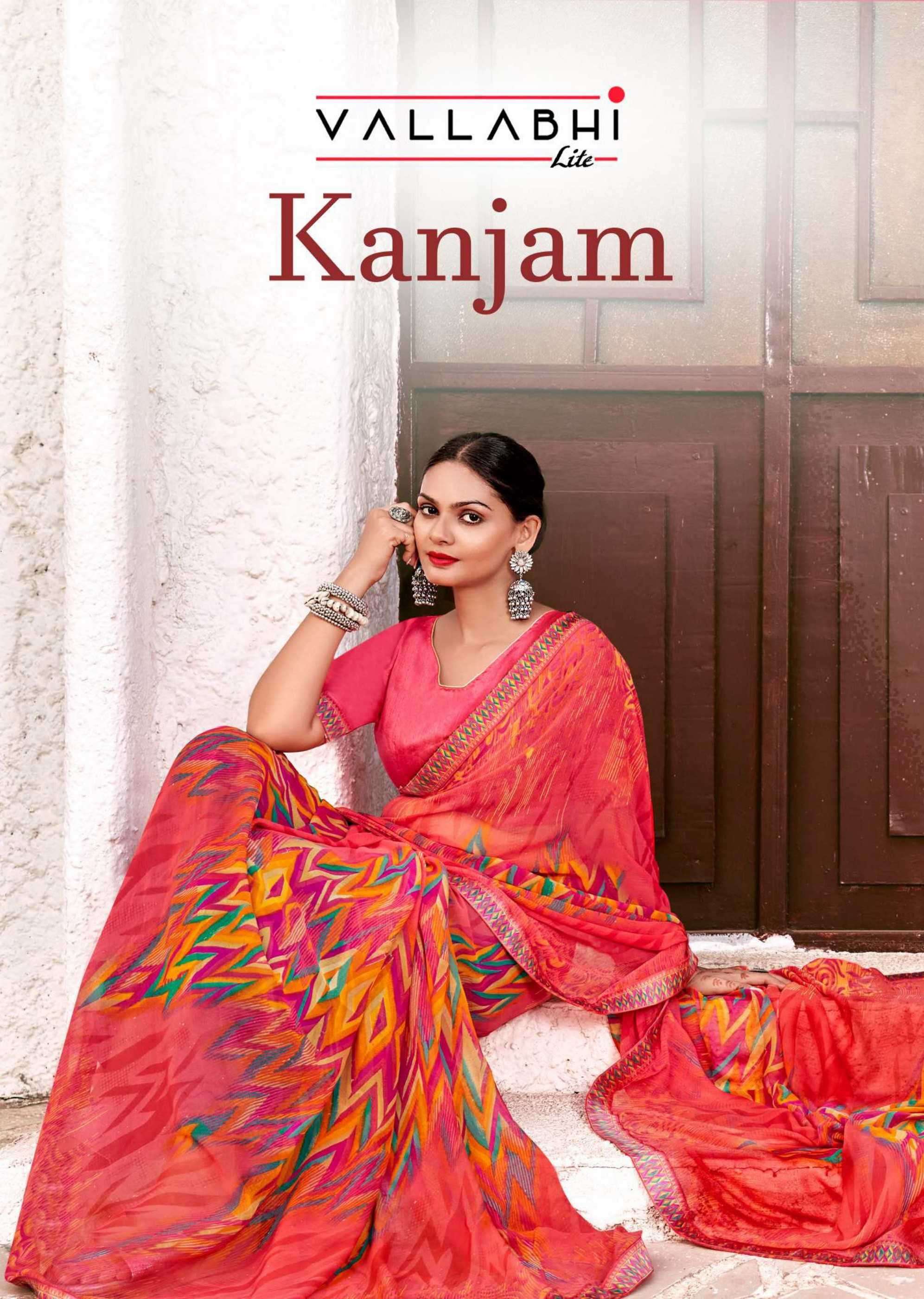 vallabhi prints kanjam series 1051-1058 georgette saree