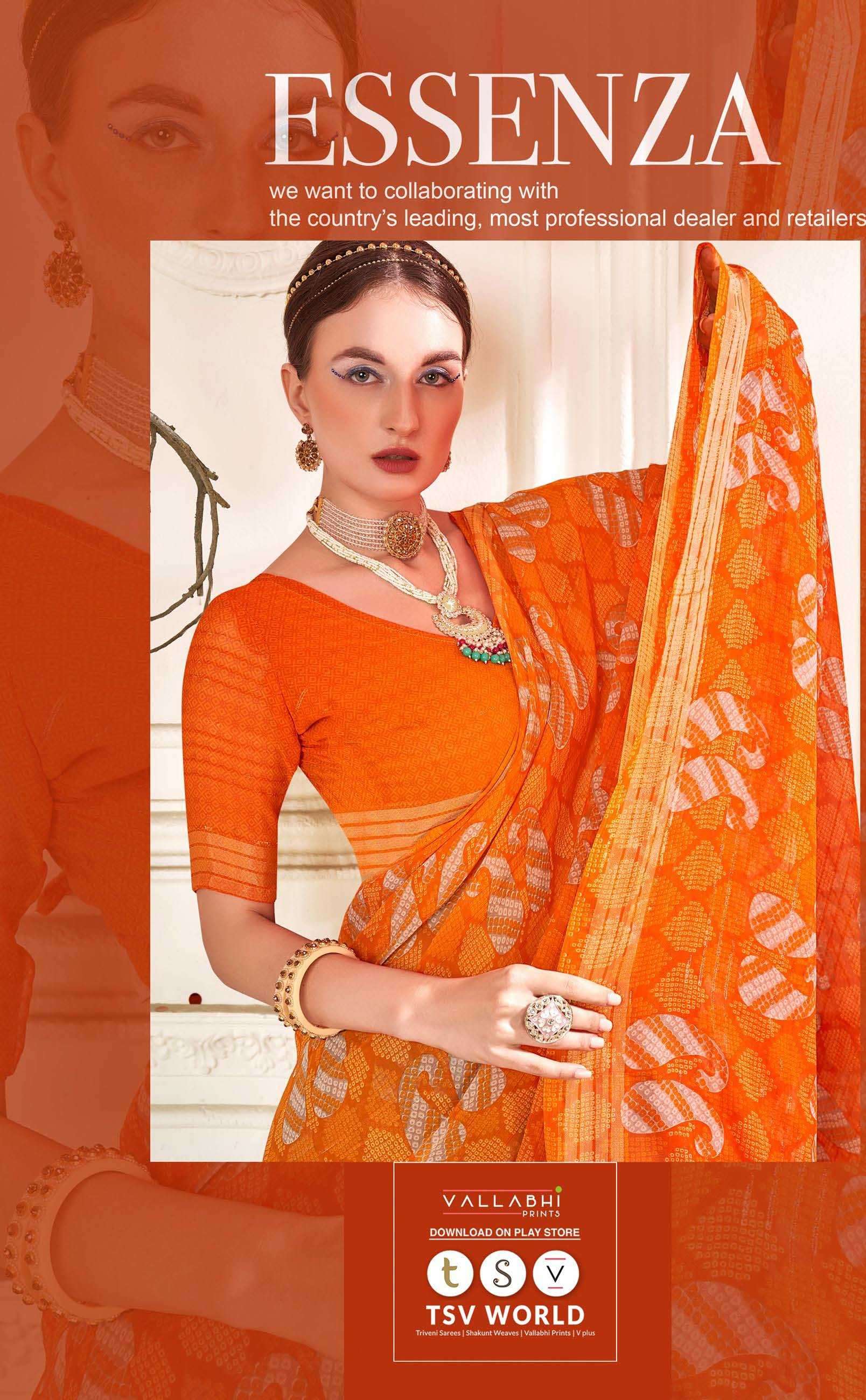 vallabhi prints regina vol 5 series 22951-22956 georgette saree