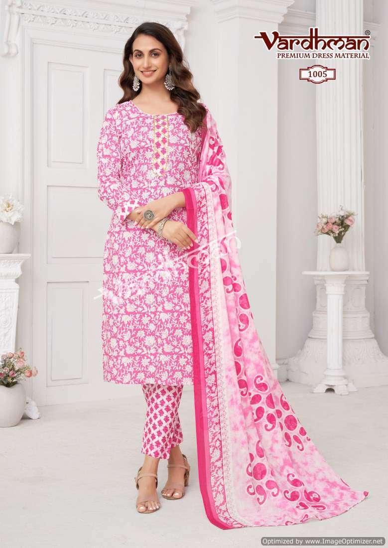 Vardhman Vedika Vol-1 series 1001-1016 Pure Cotton suit