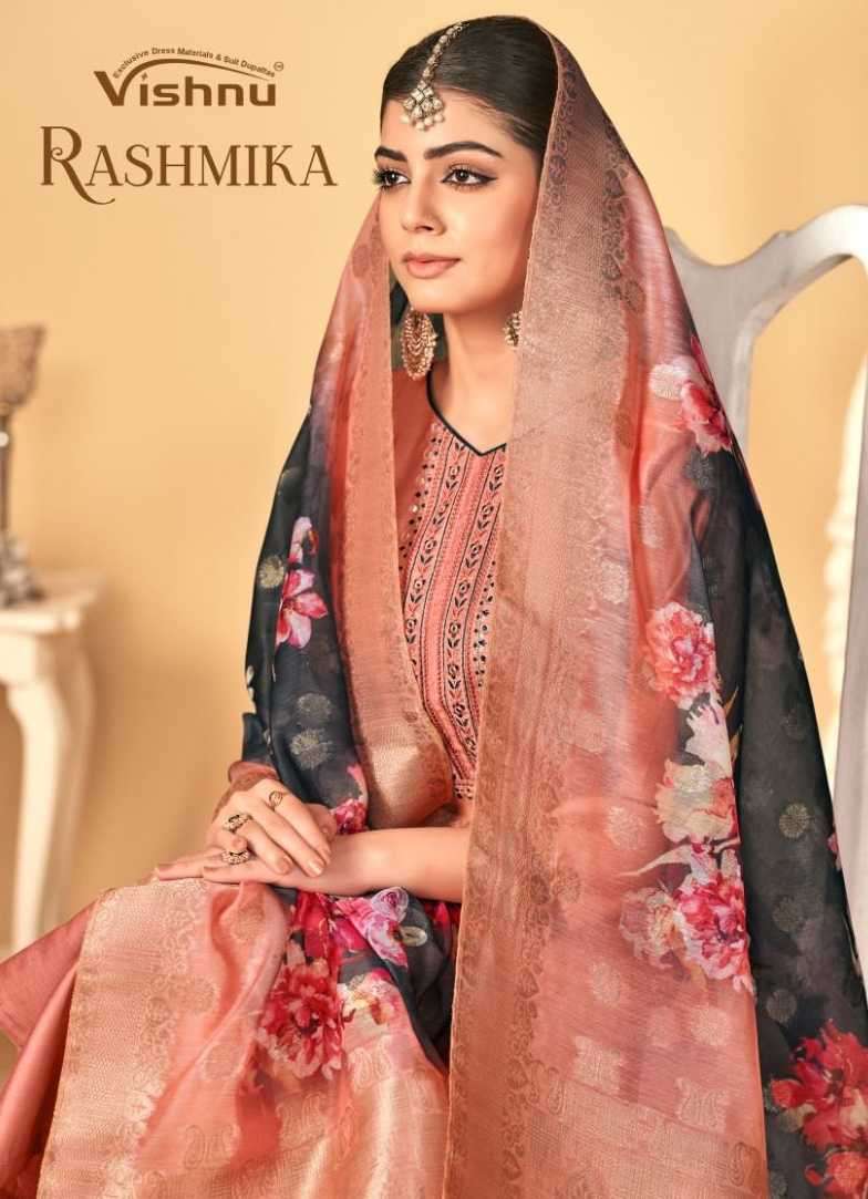 vishnu impex rashmika series 43001-43012 vetican silk suit 