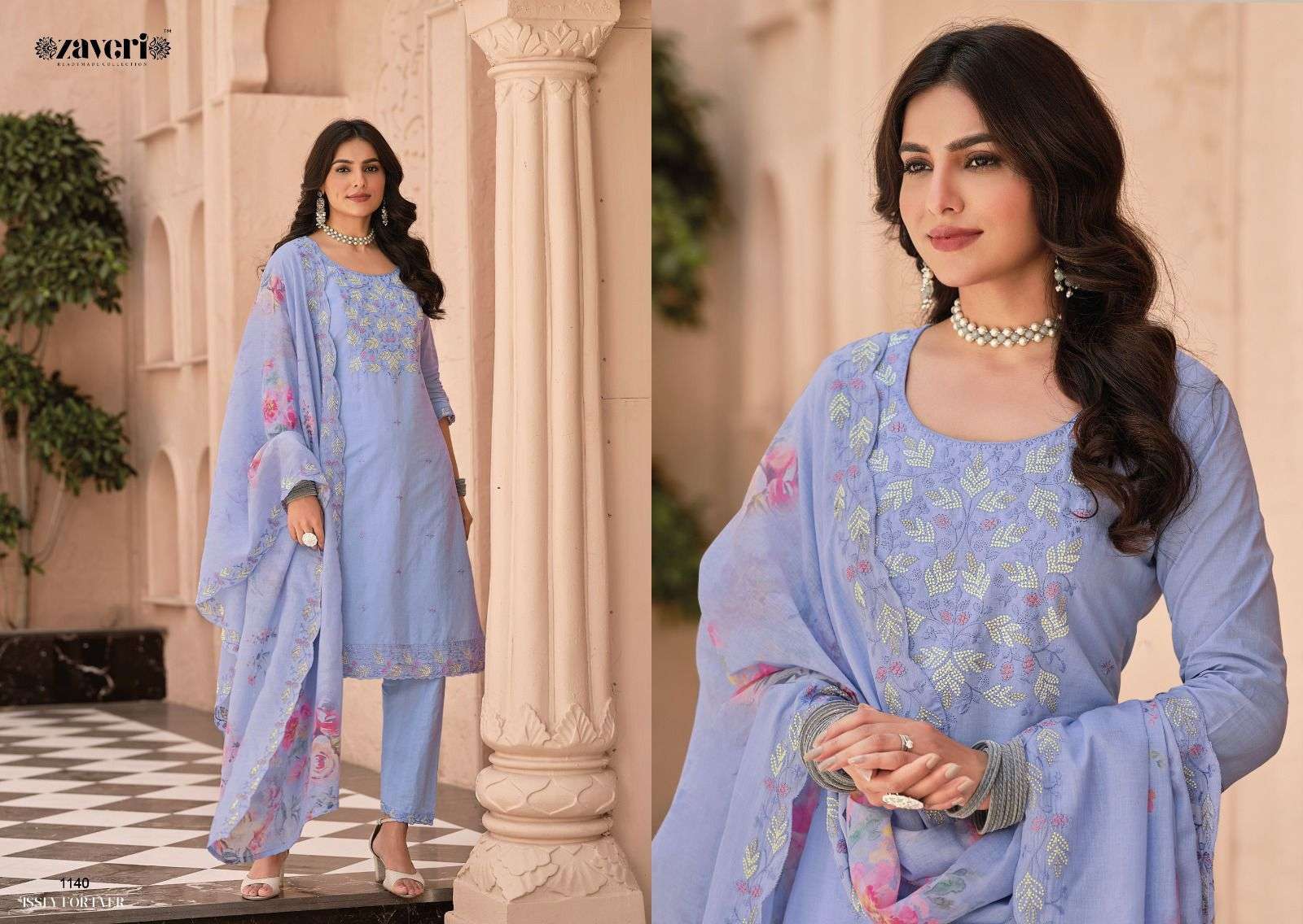 Zaveri MAL-MAL VOL-1 designer pure cotton readymade suit
