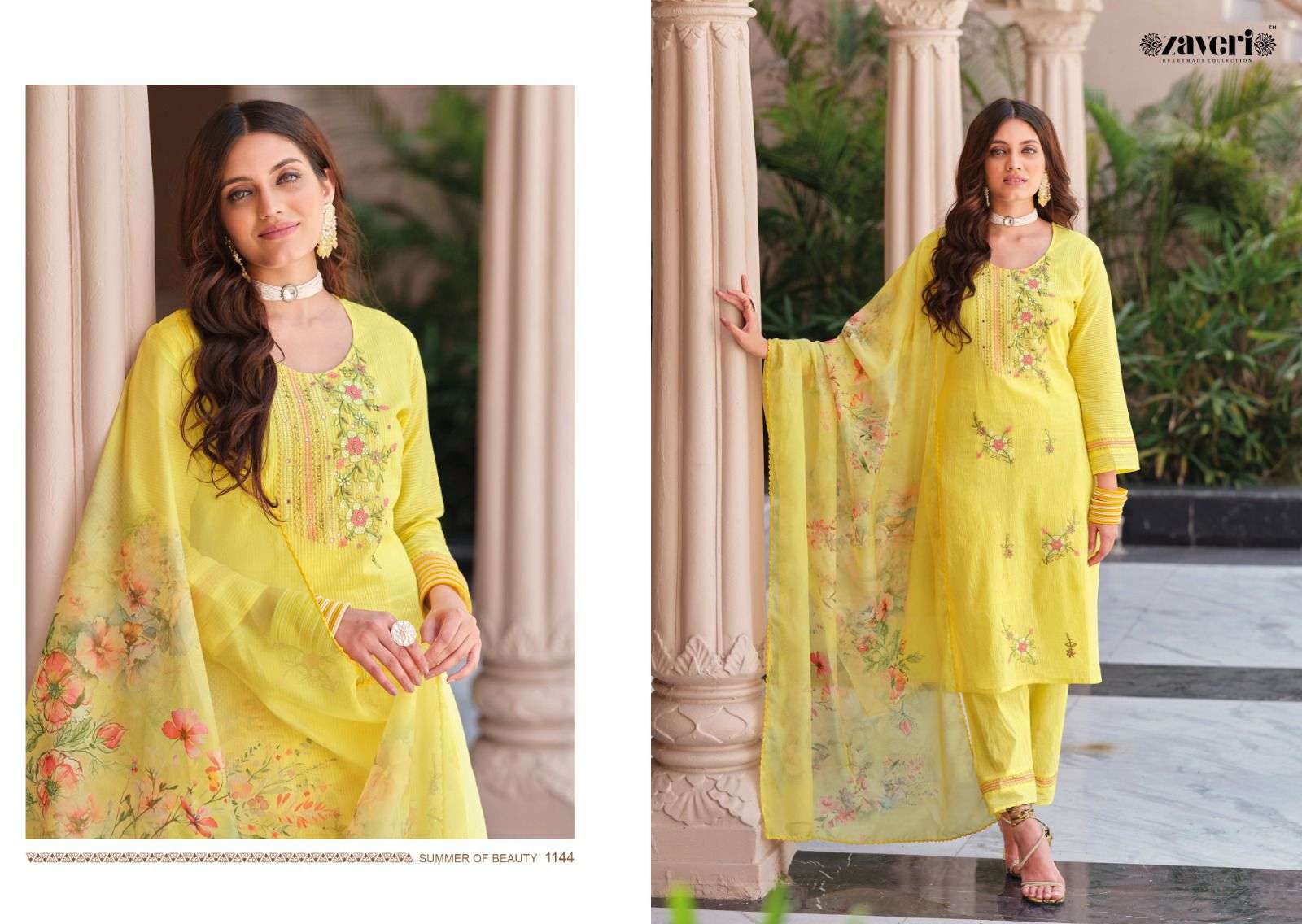 zaveri nagma vol 2 designer pure cotton suit 