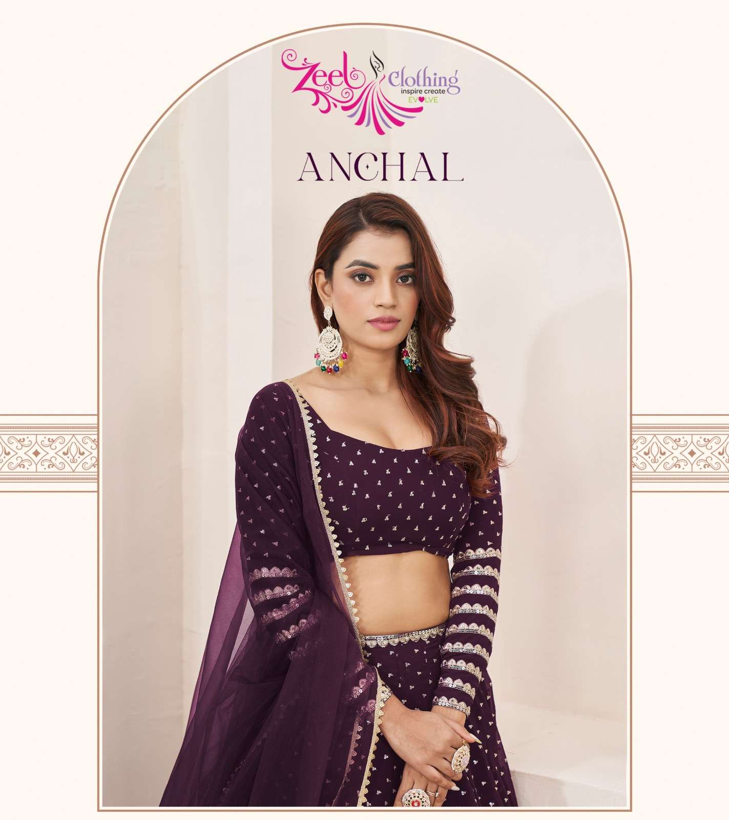 ZEEL ANCHAL designer georgette lehenga