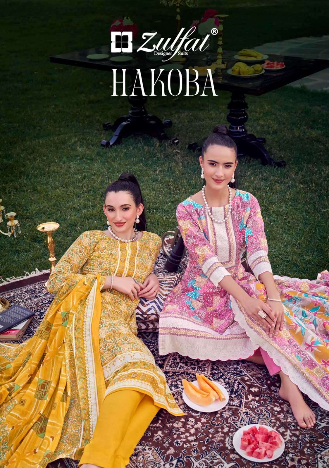 zulfat hakoba series 550001-550008 Pure Cotton suit