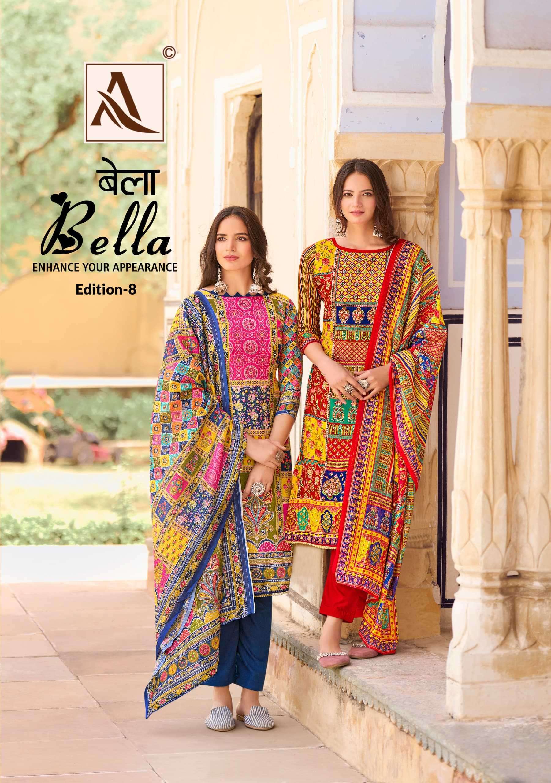 alok bella vol 8 series 150201-150206 Pure Maslin suit