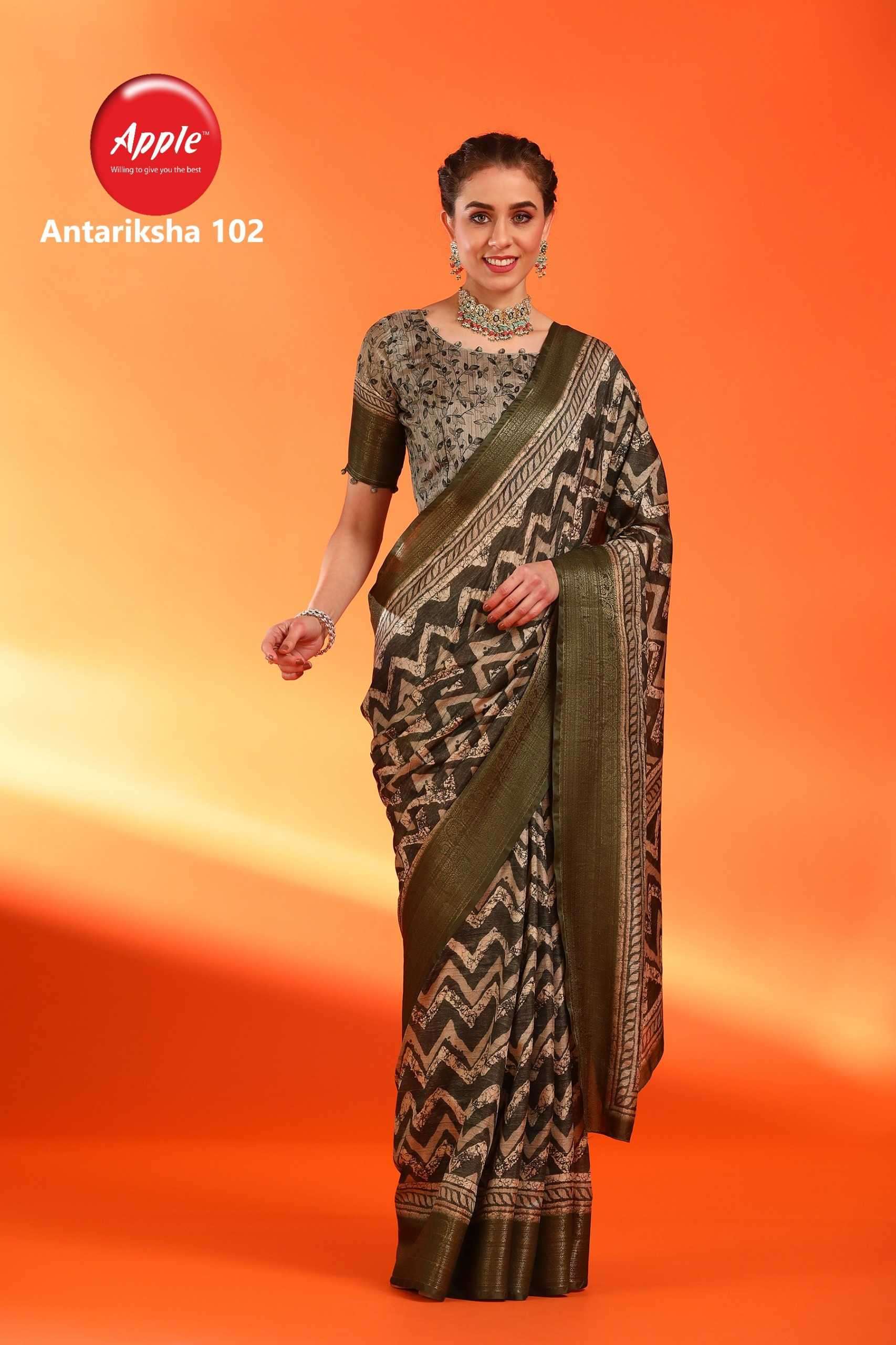 apple antariksha vol 1 series 101-106 dola jacquard saree