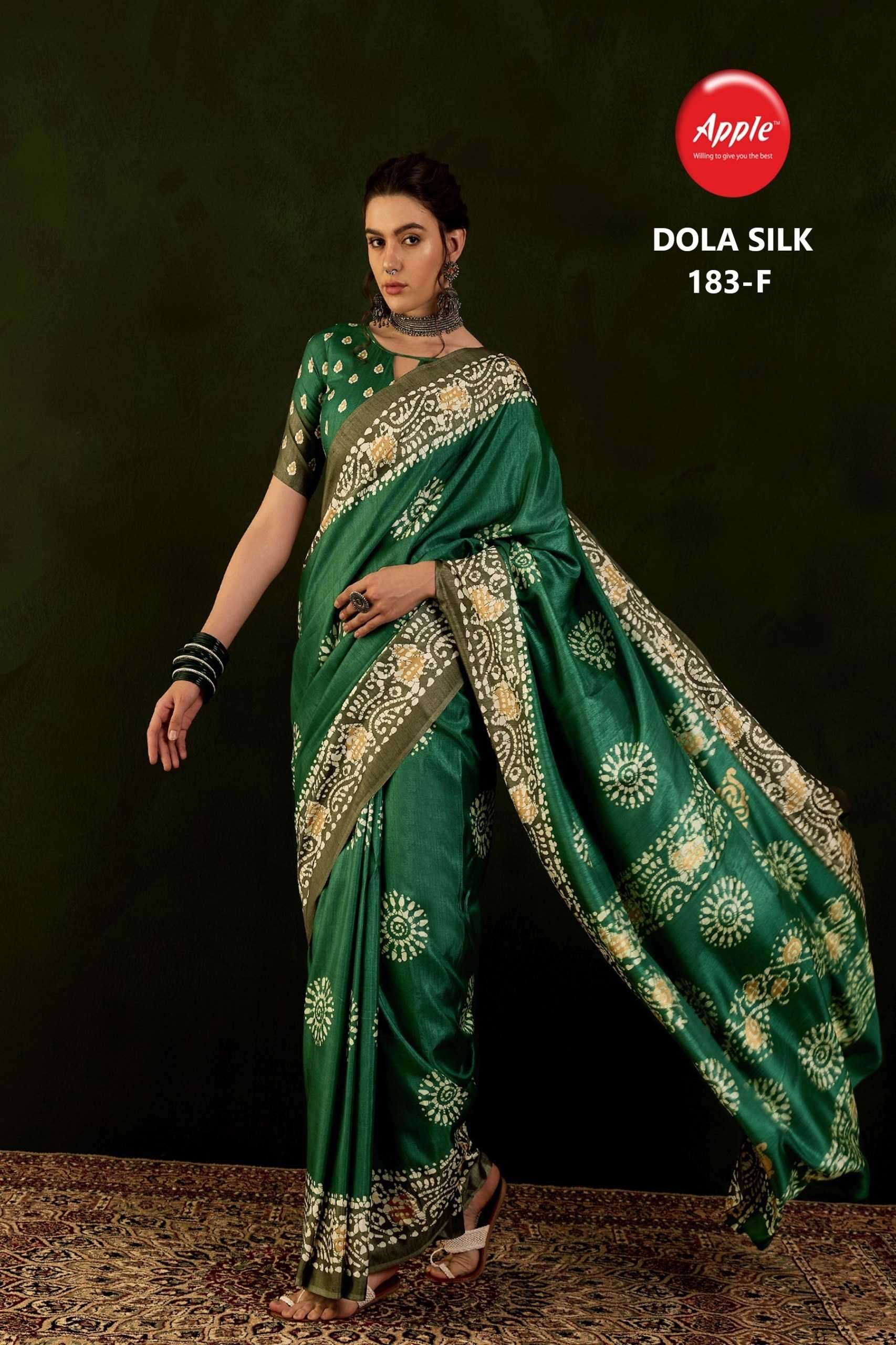 apple dola silk vol 183 dola silk printed saree
