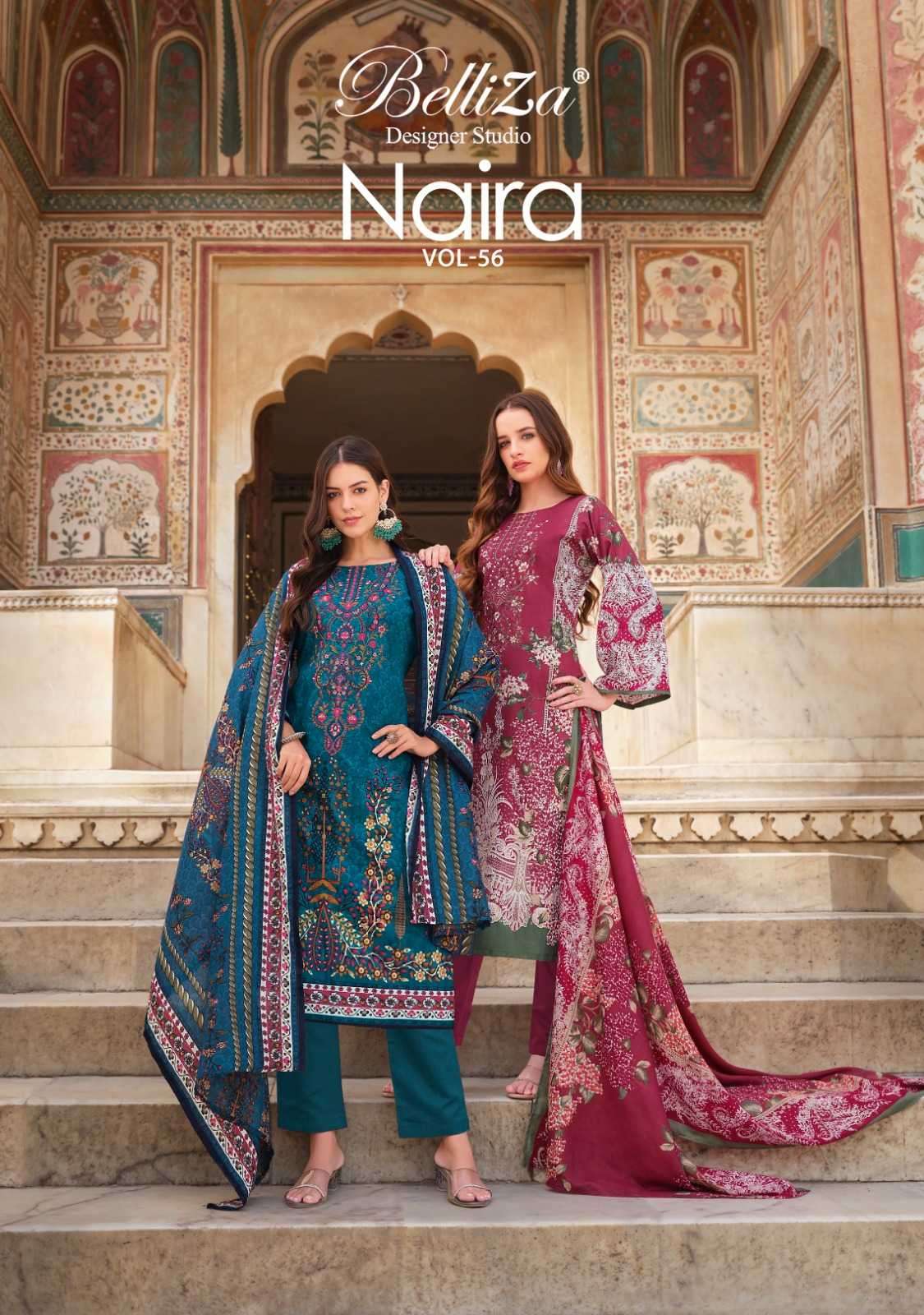 belliza naira vol 56 series 929001-929008 Pure Cotton suit