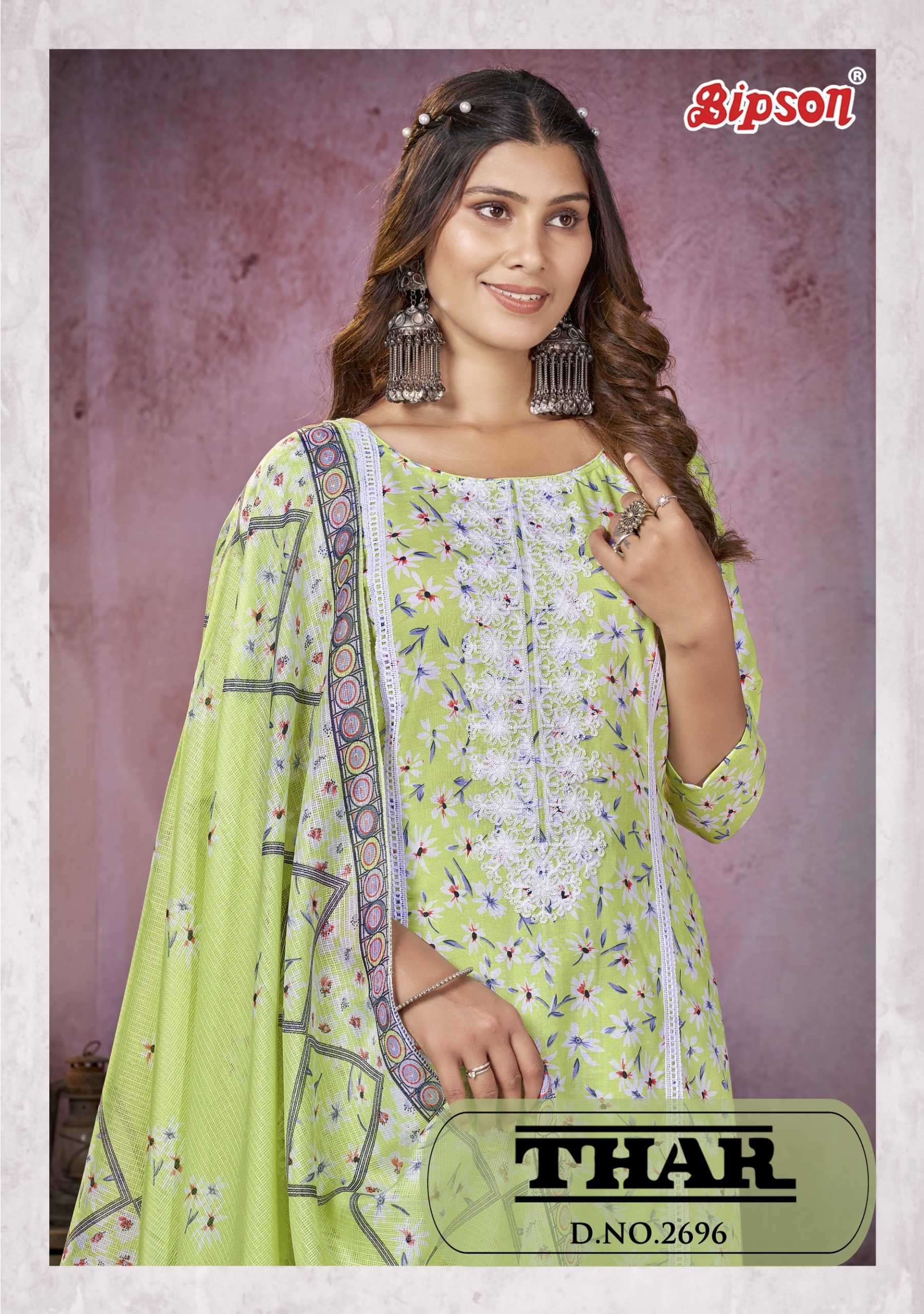 bipson prints thar 2696 Pure Cotton Print suit