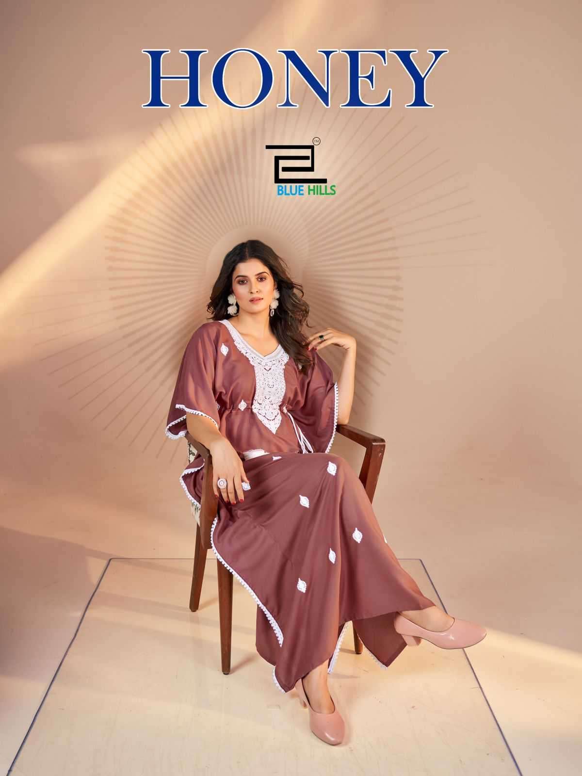 blue hills honey series 1001-1006 heavy Rayon  14 kg kaftan