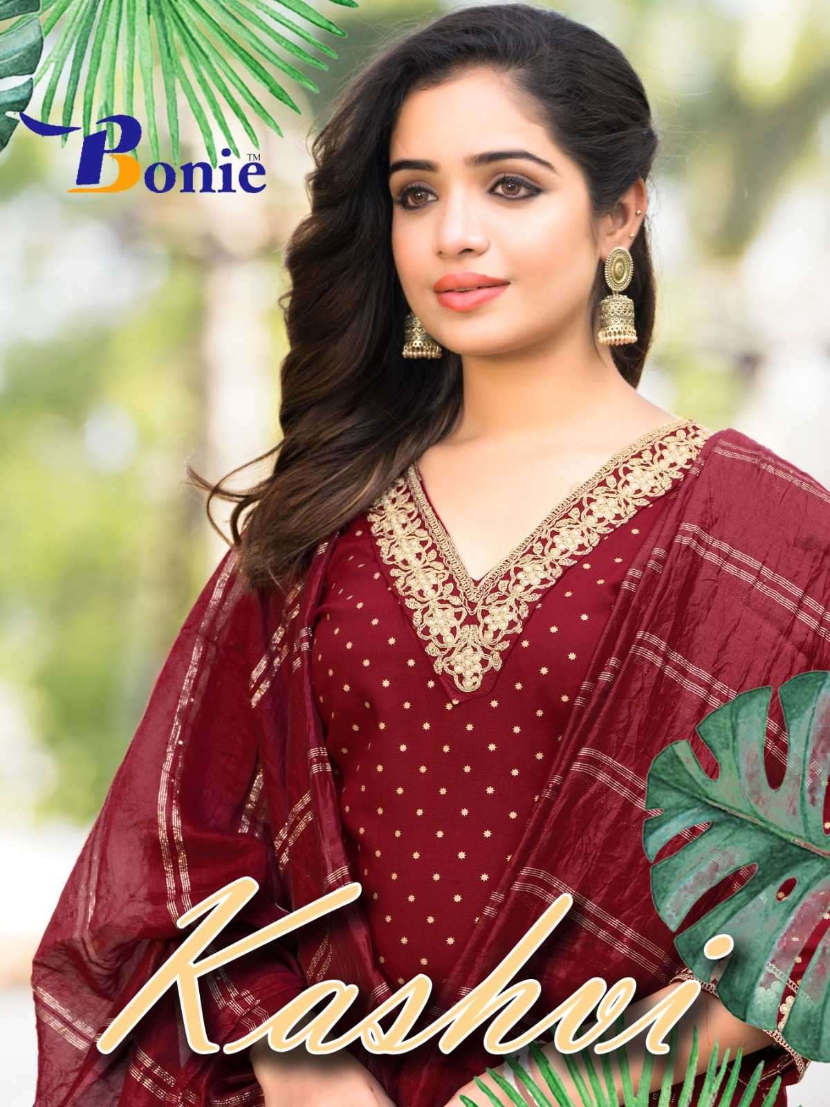 bonie kashvi series 1001-1006 rayon readymade suit 