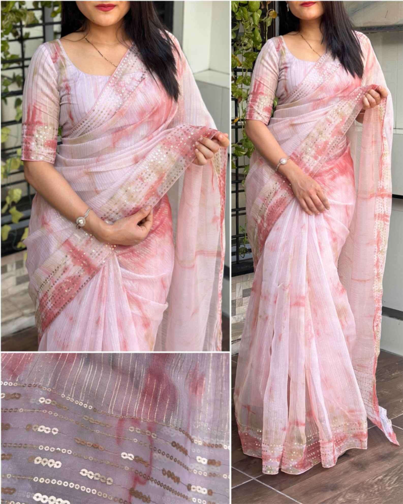 bt-56 aayushi designer pure soft organza saree
