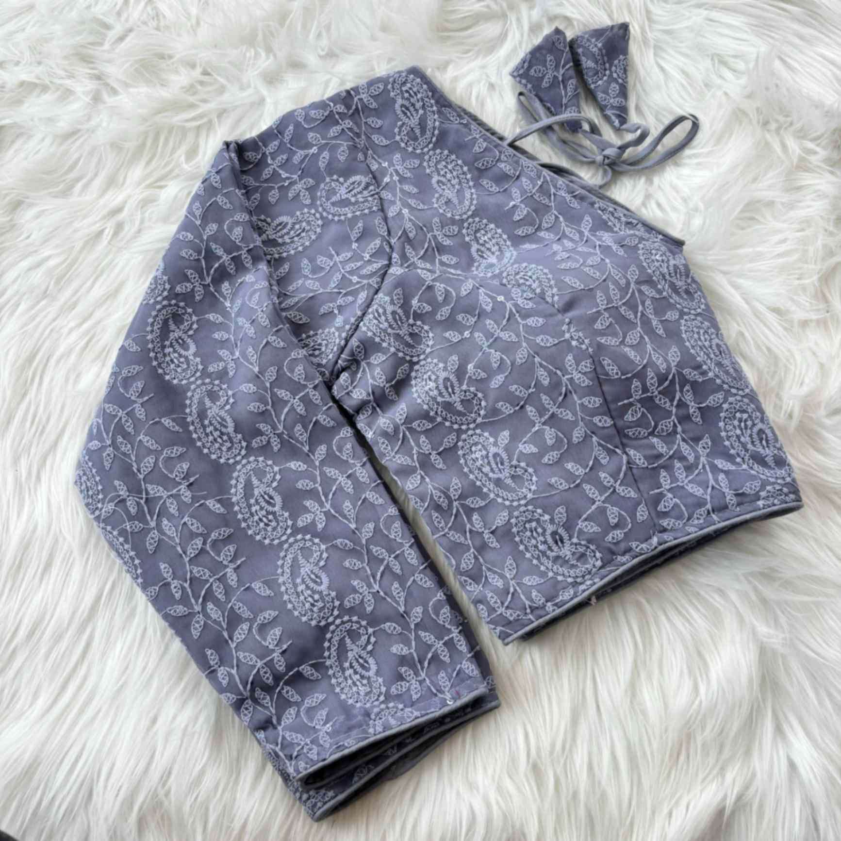 HKS _111 designer Chikonkari glass padded  Blouse