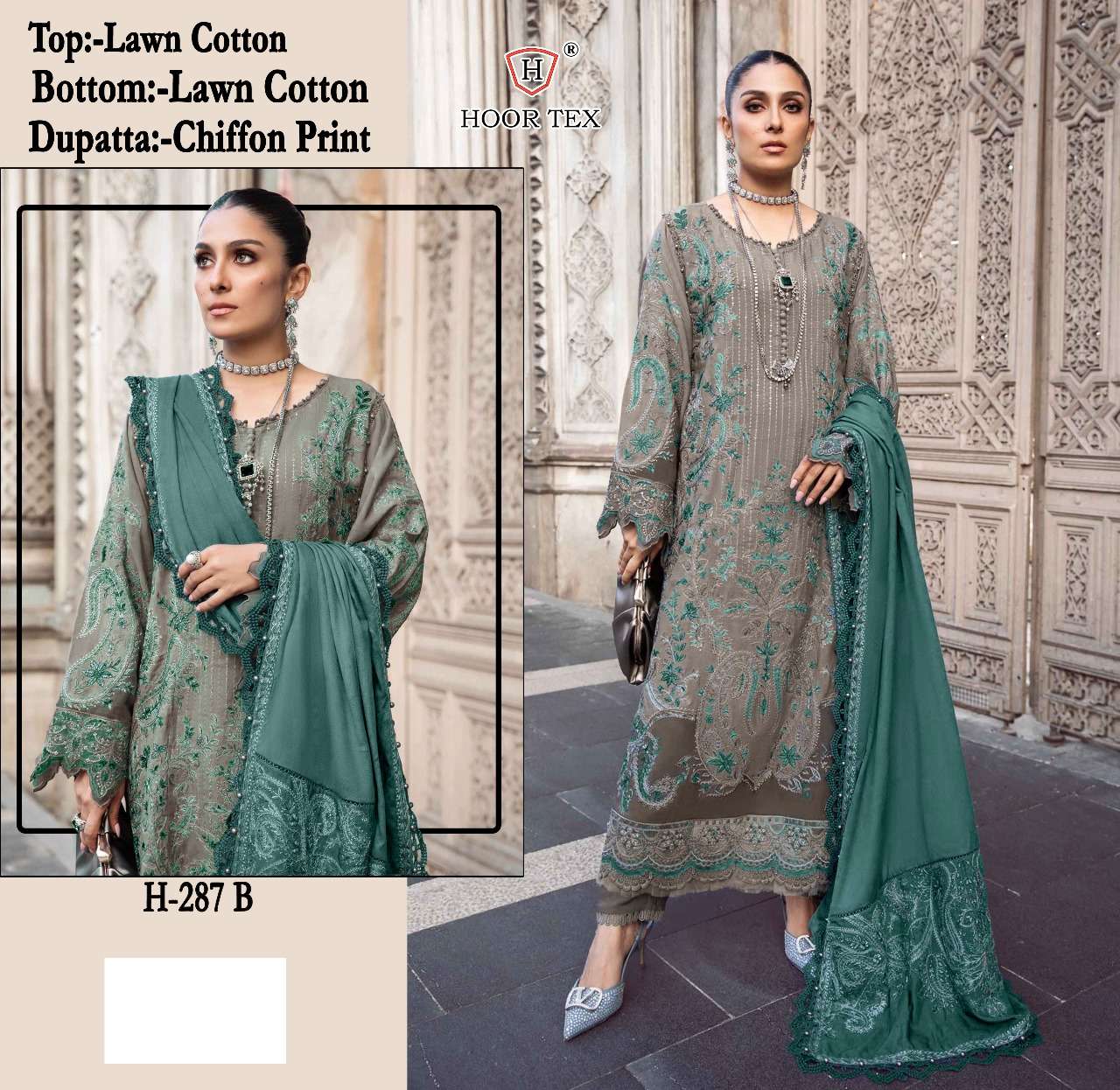 hoor tex H-287 A To D designer Heavy Rayon suit