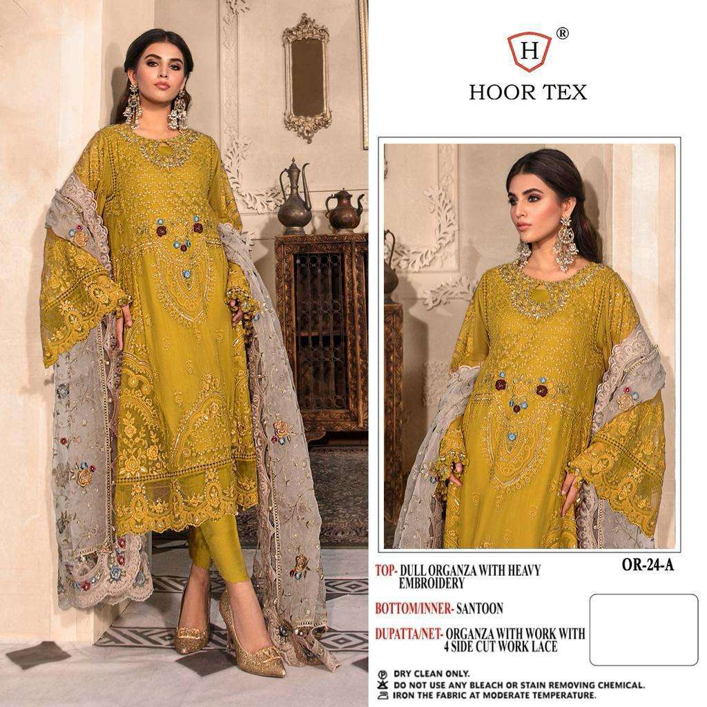 hoor tex OR-24 desginer Heavy Organza suit