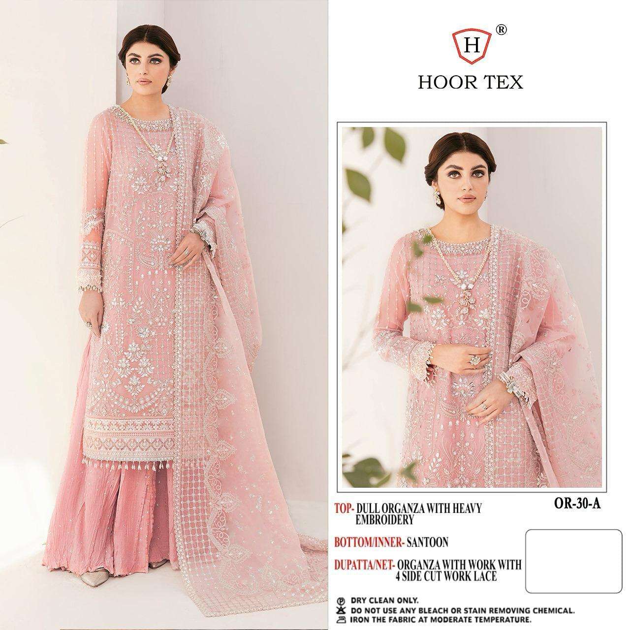 hoor tex OR-30 A To D designer Heavy Organza suit