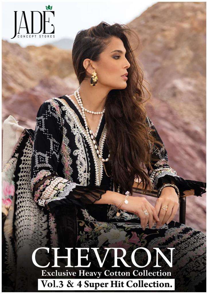 Jade Chevron Vol-3 & 4 Super Hit Collection series 1001-1006 Pure Heavy Lawn Cotton suit