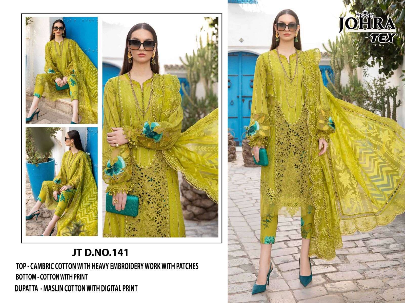 JOHRA TEX JT-141 designer CAMBRIC COTTON suit