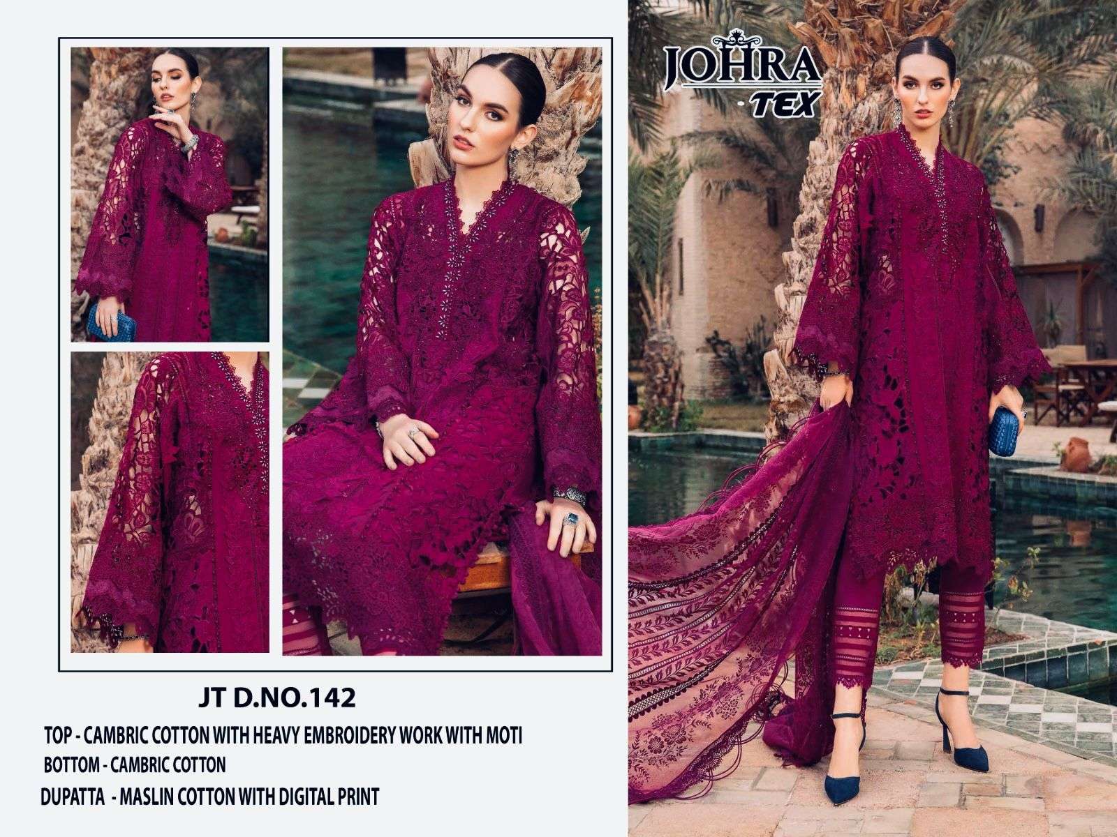 JOHRA TEX JT-142 designer CAMBRIC COTTON suit