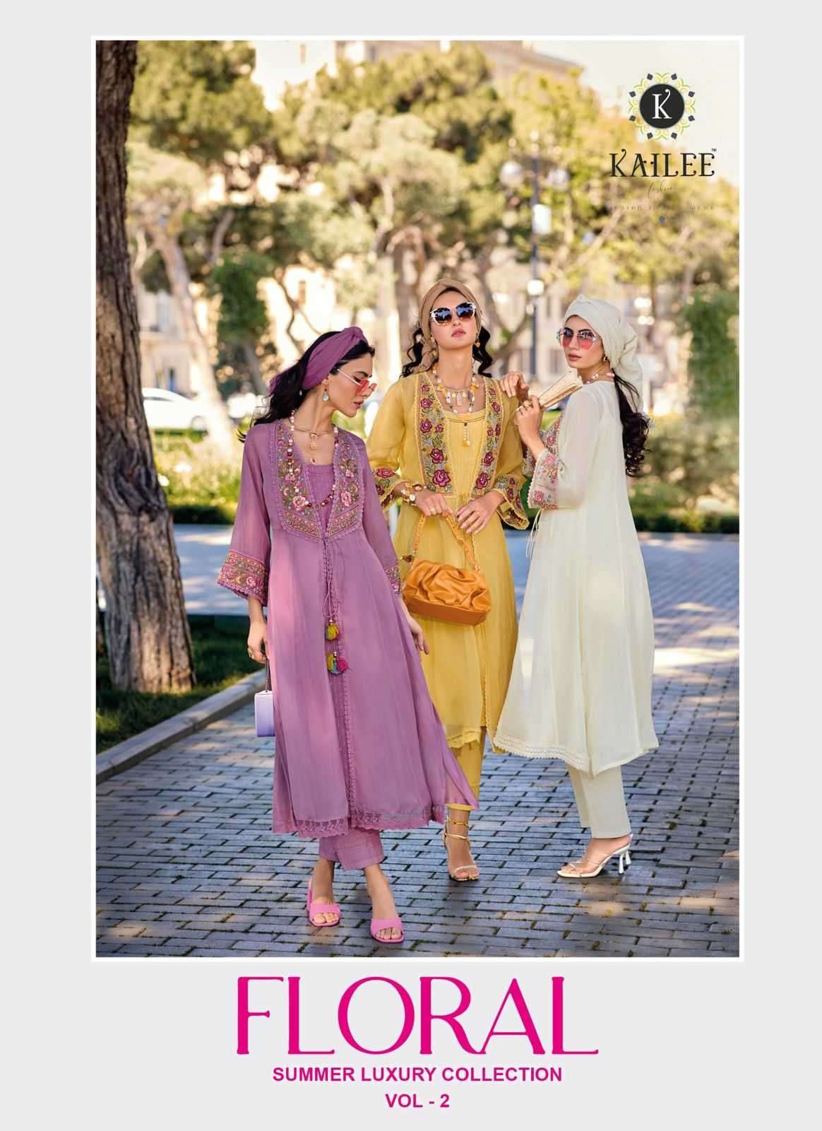 kailee fashion floral vol 2 series 42681-42685 pure viscose readymade suit 