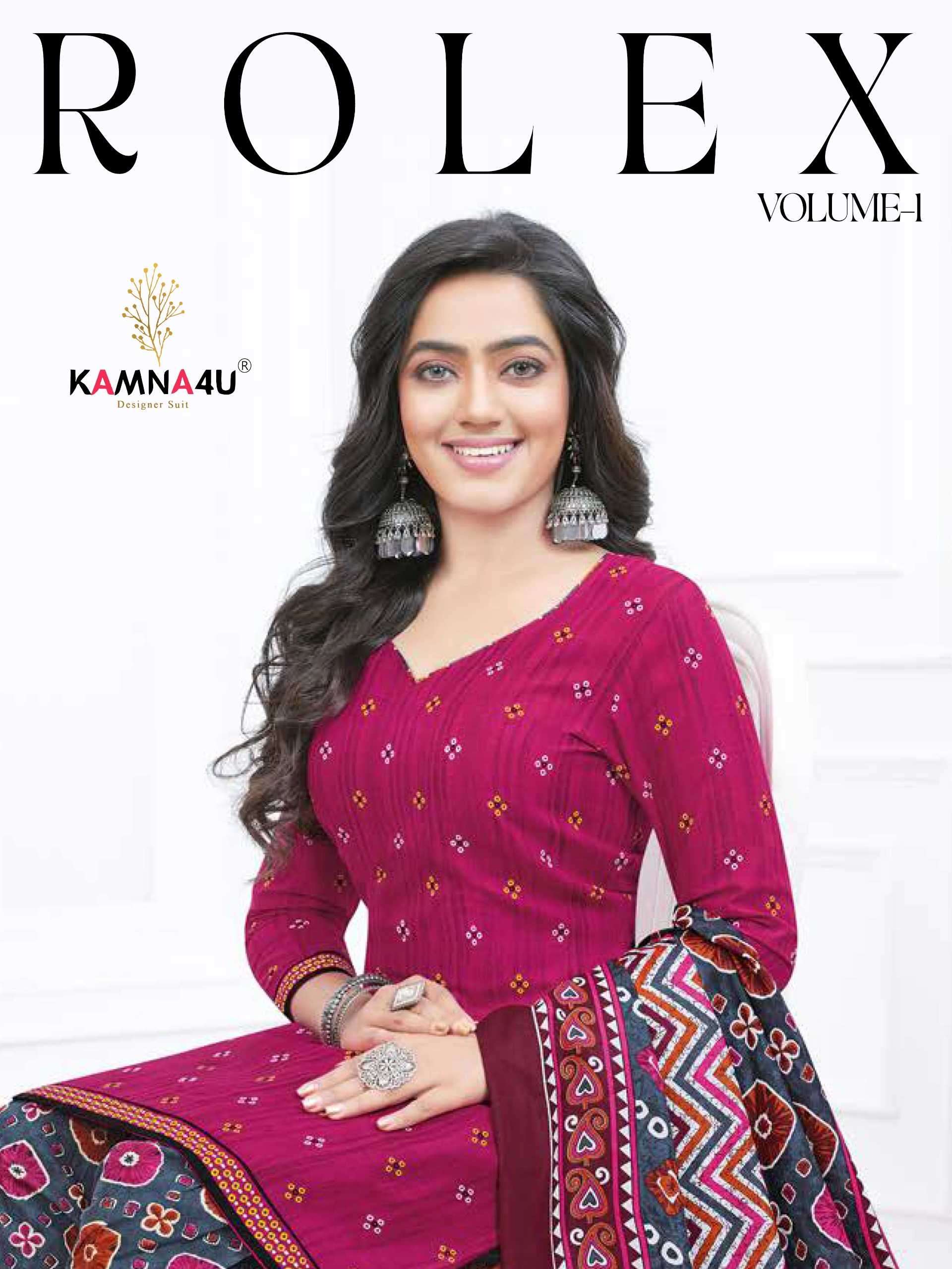 kamna4u rolex vol 1 series 1001-1012 cotton readymade suit 