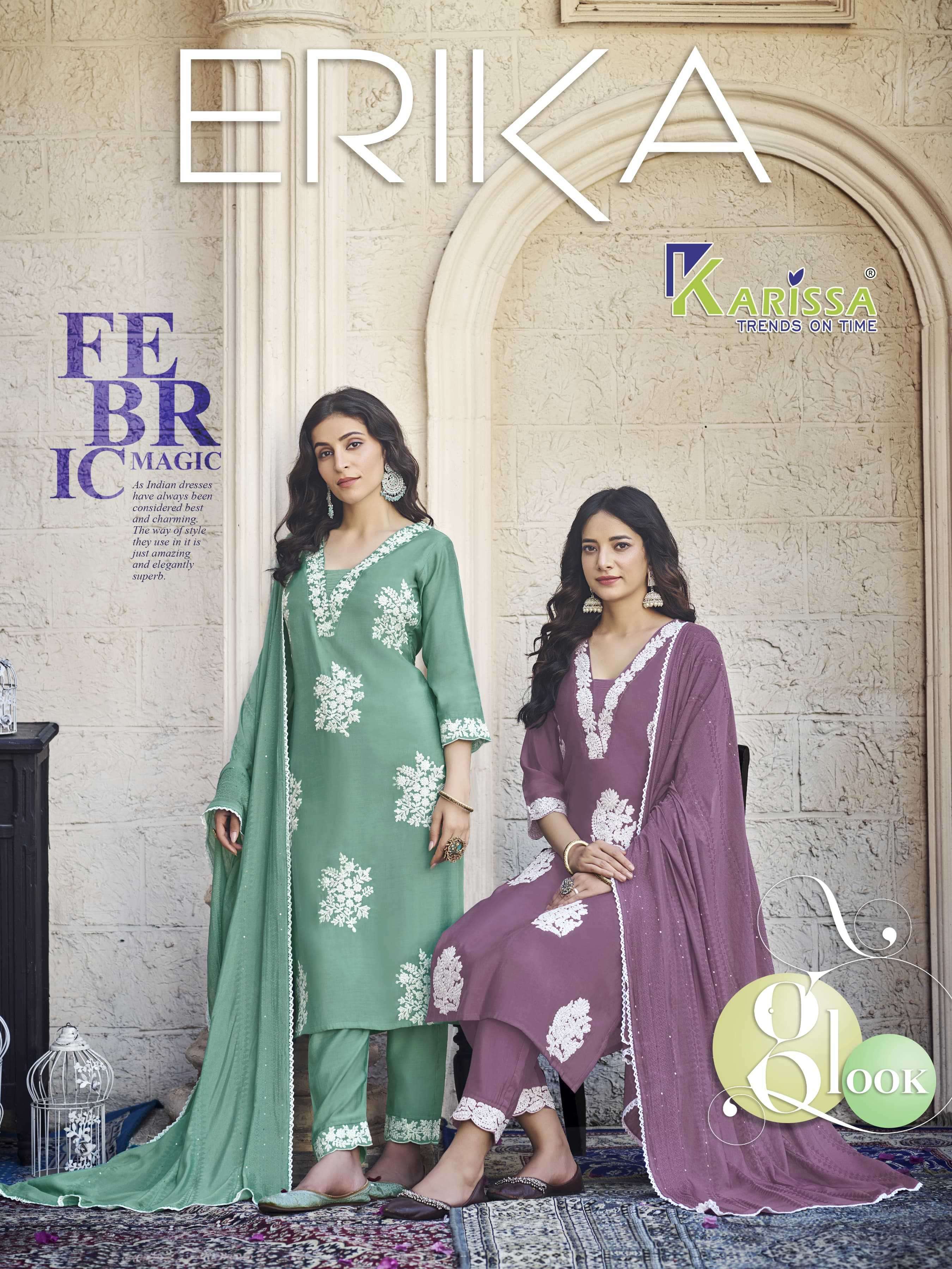 karissa erika series 909-912 Premium pure Viscose readymade suit 