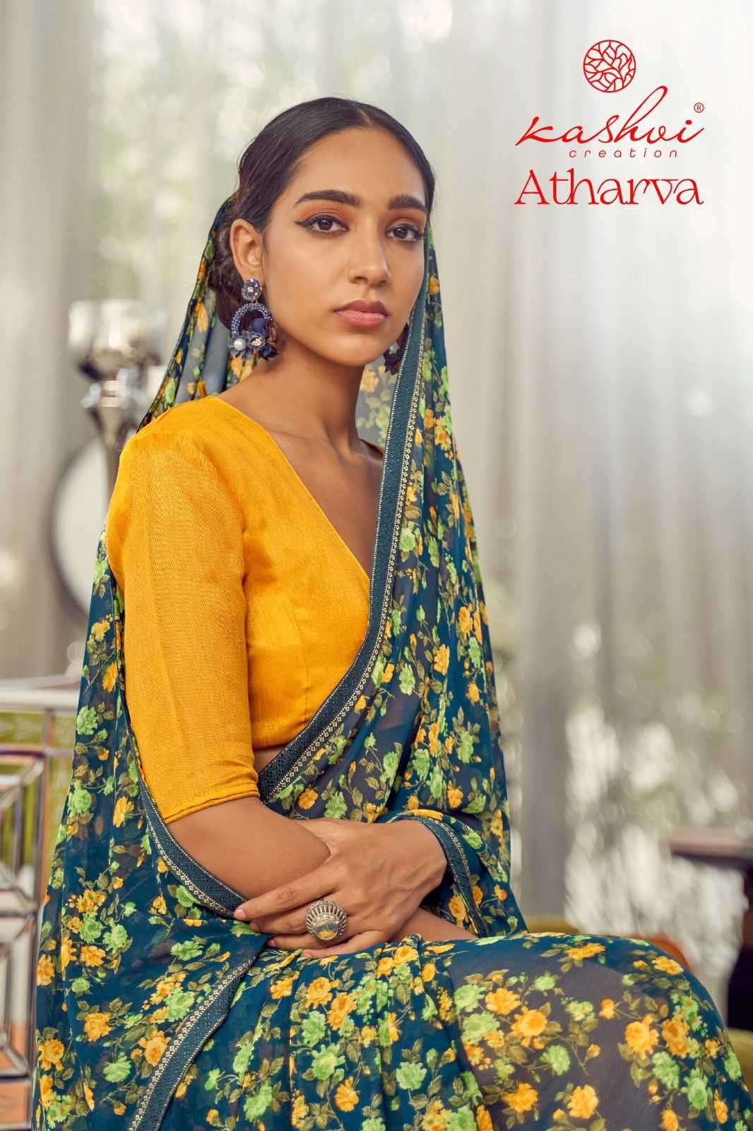 kashvi atharva series 5001-5008 weightless saree