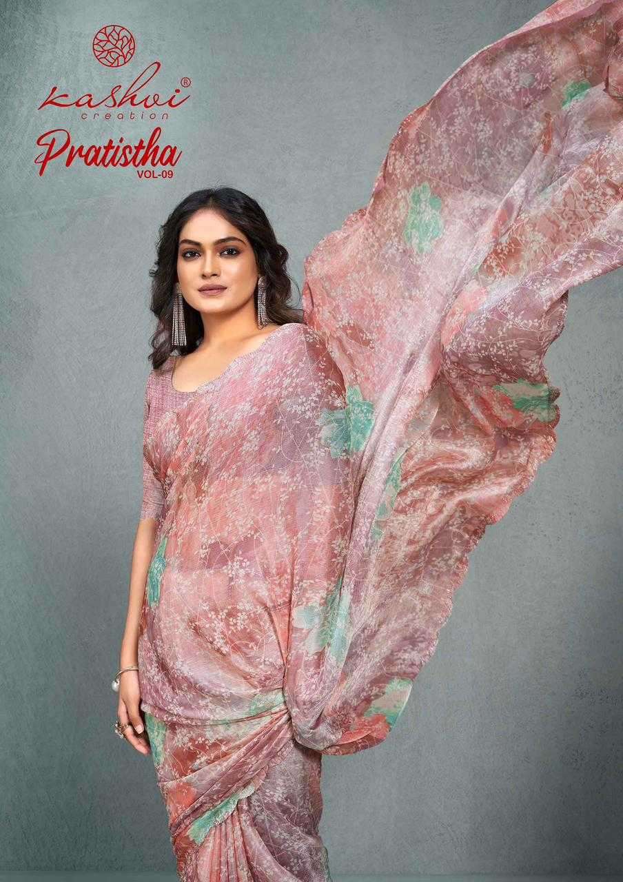 kashvi creation pratistha vol 9 series 1001-1008 fancy saree
