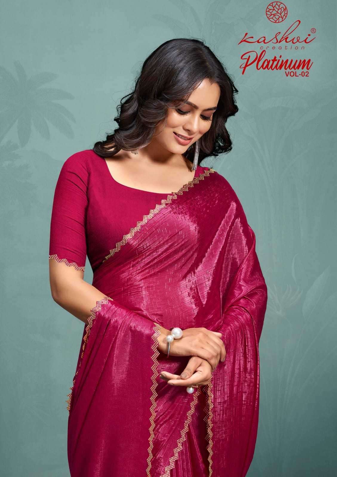 kashvi platinum vol 2 series 1001-1008 soft silk saree