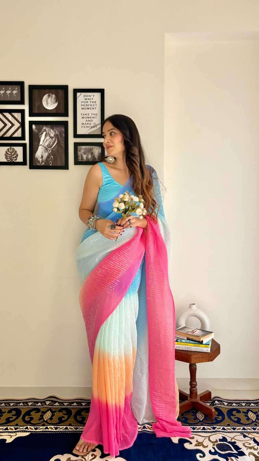 kc 799 most popular crush georgette sequence work fashionable designer saree