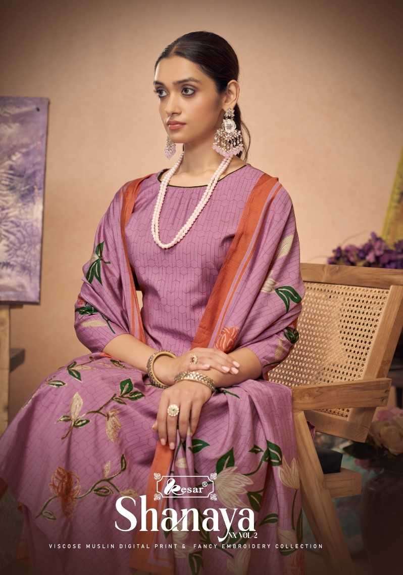 kesar shanaya nx vol 2 series 225001-225004 pure muslin suit 