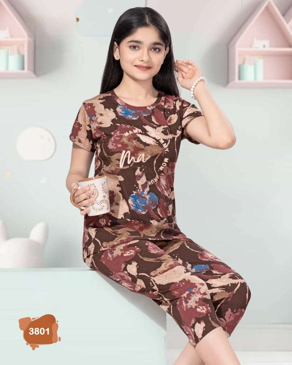 KIDS VOL 4 designer Premium Hosiery night suits