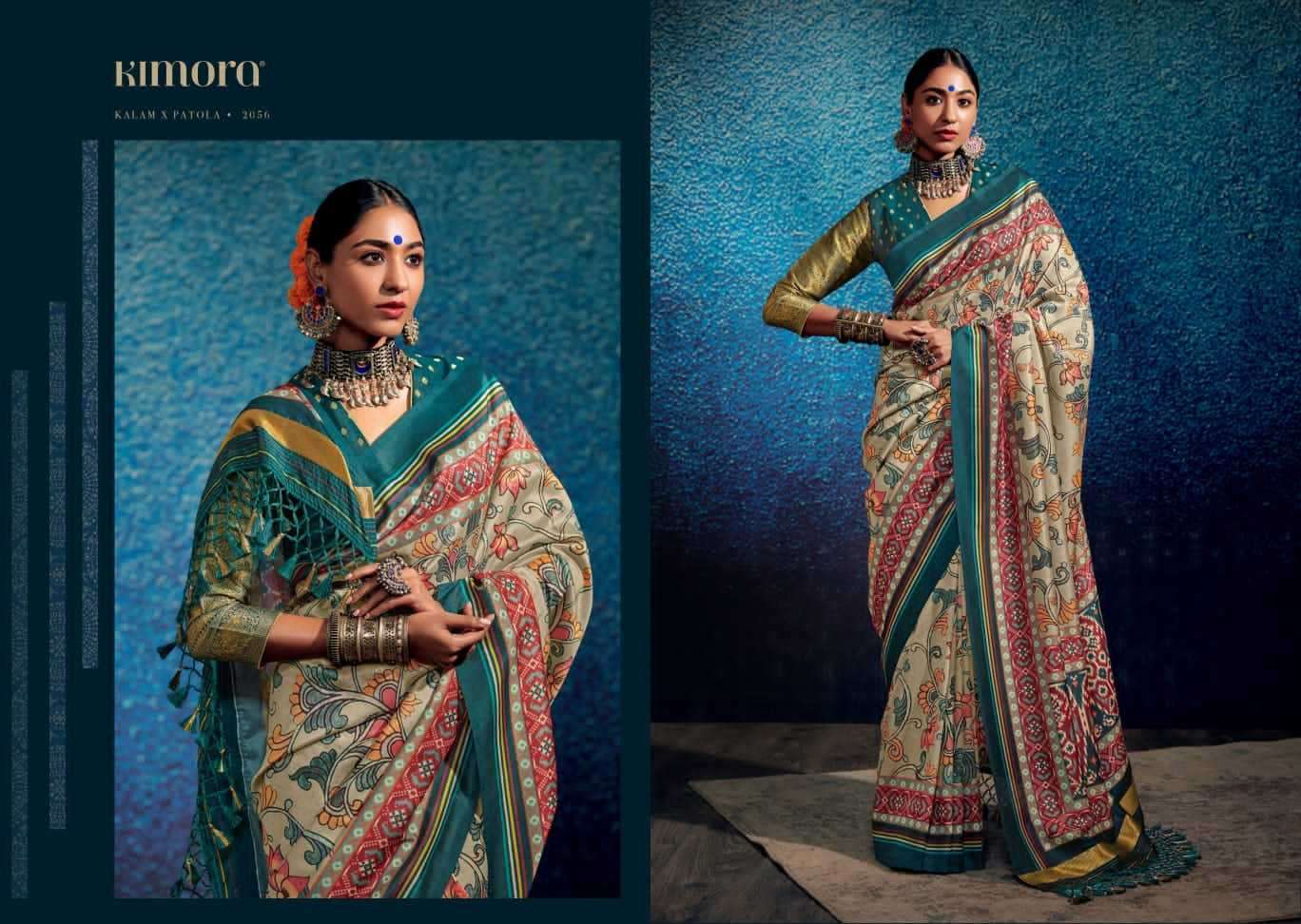 KIMORA JIYANA & PATAN PATOLA & KALAM X PATOLA designer smooth silk saree